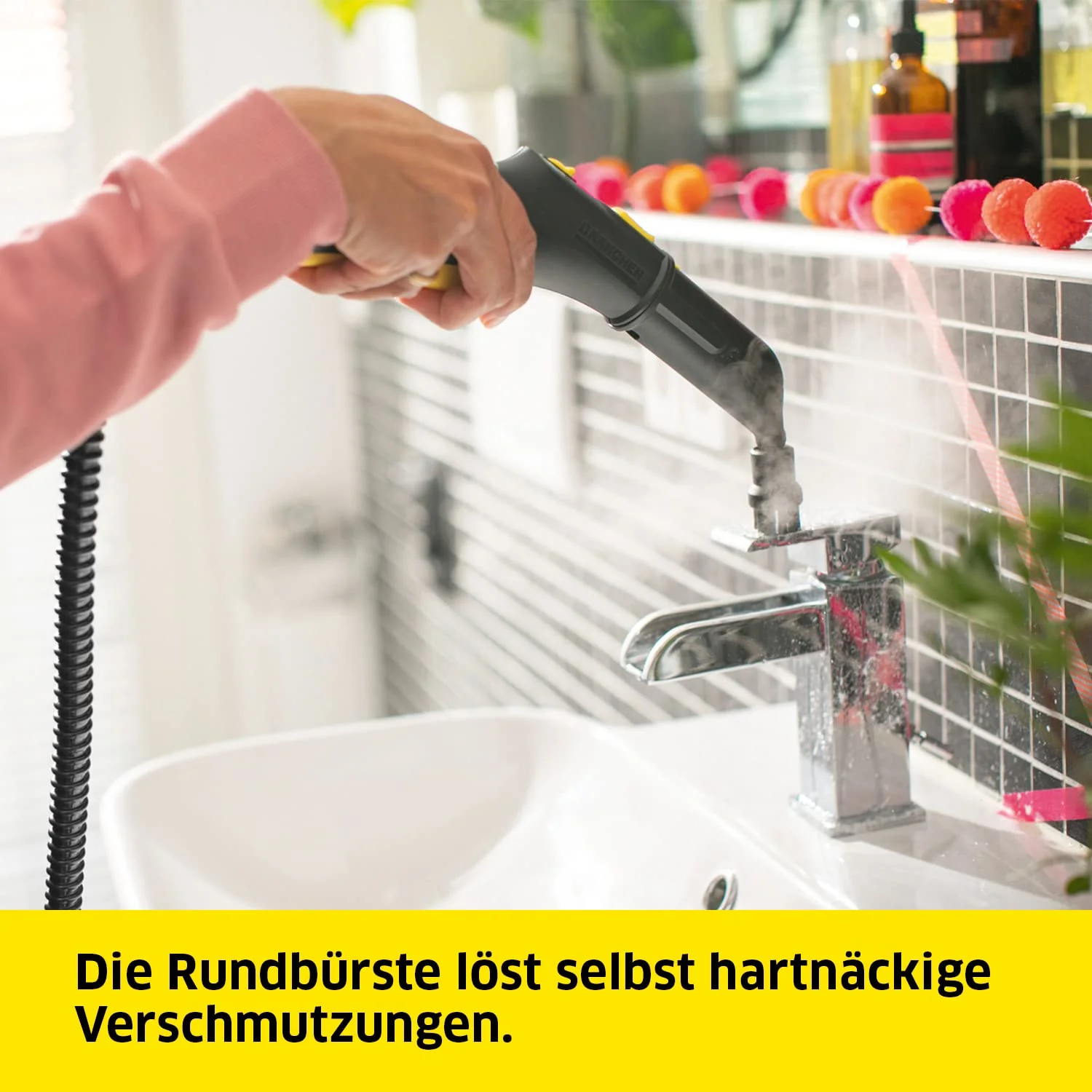 Kärcher Dampfreiniger SC 5 EasyFix mit Heißwasser-Zuschaltung, Dampfdruck: 4,2 bar, Aufheizzeit: 3 min., Fläche: ca. 150 m², Tank: 0,5 l + 1,5 l, inkl. Bodenreinigungsset EasyFix und Düsen - Image 5