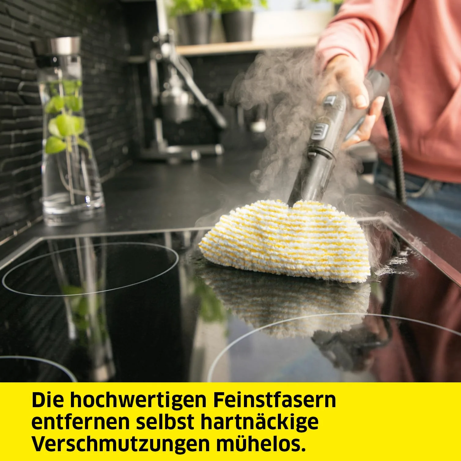 Kärcher Original Handdüse Überzugsset kompatibel mit Dampfreiniger Kärcher SC - Für Bad und Küche, geeignet für jede Art von Oberfläche, maschinenwaschbar, bunt, 2 Stück, Gelb - Image 3