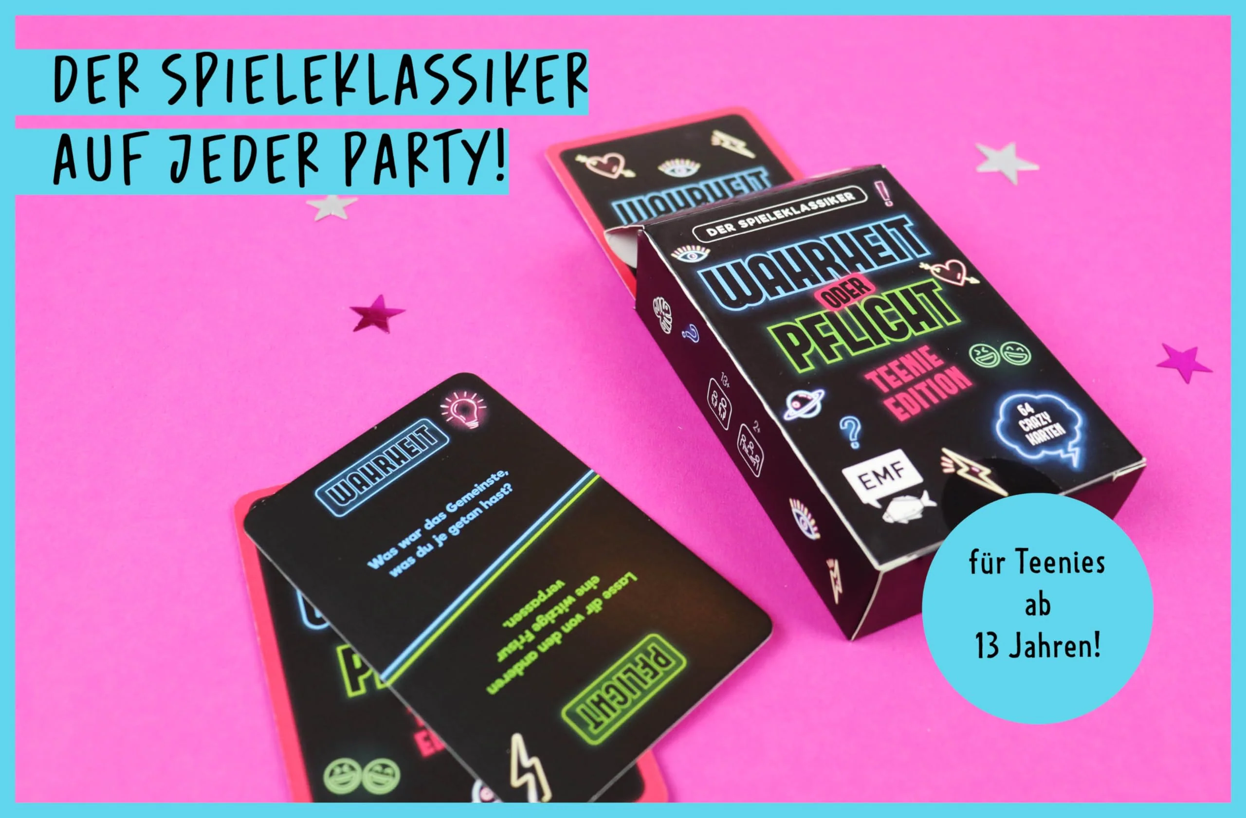 Kartenspiel: Wahrheit oder Pflicht – Teenie Edition: Der Partyklassiker mit über 60 Crazy Karten für Teens ab 13 Jahren - Image 10