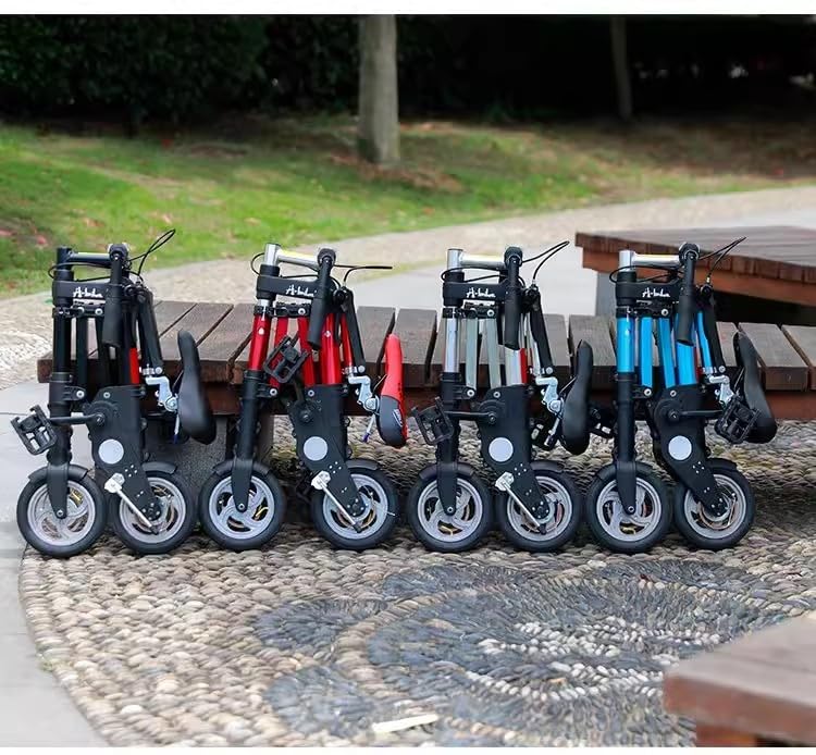 Kcolic 8 Zoll Mini Klappfahrrad Ultraleichtes tragbares Klappfahrrad für Erwachsene Studenten Klappbarer Fahrradträger für Outdoor-Sportarten Radfahren Reisen D,8inch - Image 2