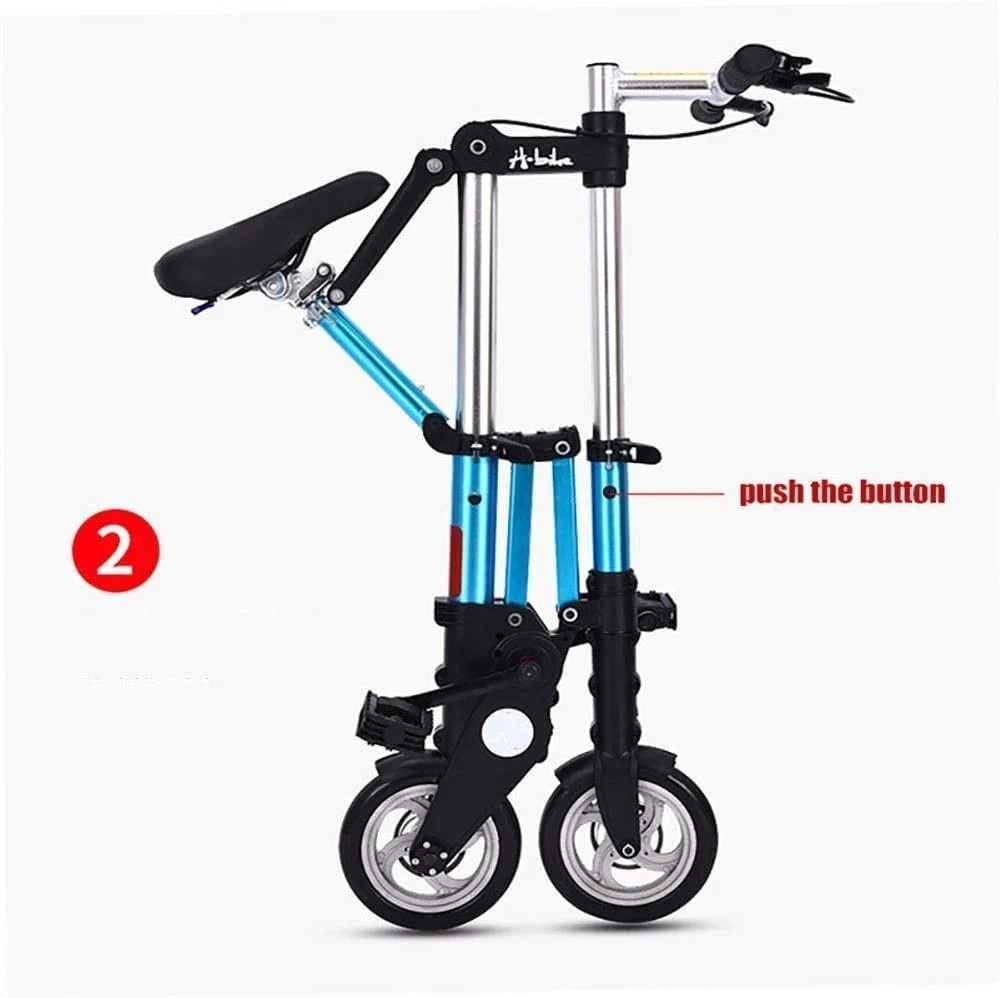 Kcolic 8 Zoll Mini Klappfahrrad Ultraleichtes tragbares Klappfahrrad für Erwachsene Studenten Klappbarer Fahrradträger für Outdoor-Sportarten Radfahren Reisen D,8inch - Image 6