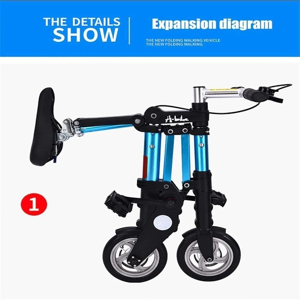 Kcolic 8 Zoll Mini Klappfahrrad Ultraleichtes tragbares Klappfahrrad für Erwachsene Studenten Klappbarer Fahrradträger für Outdoor-Sportarten Radfahren Reisen D,8inch - Image 7