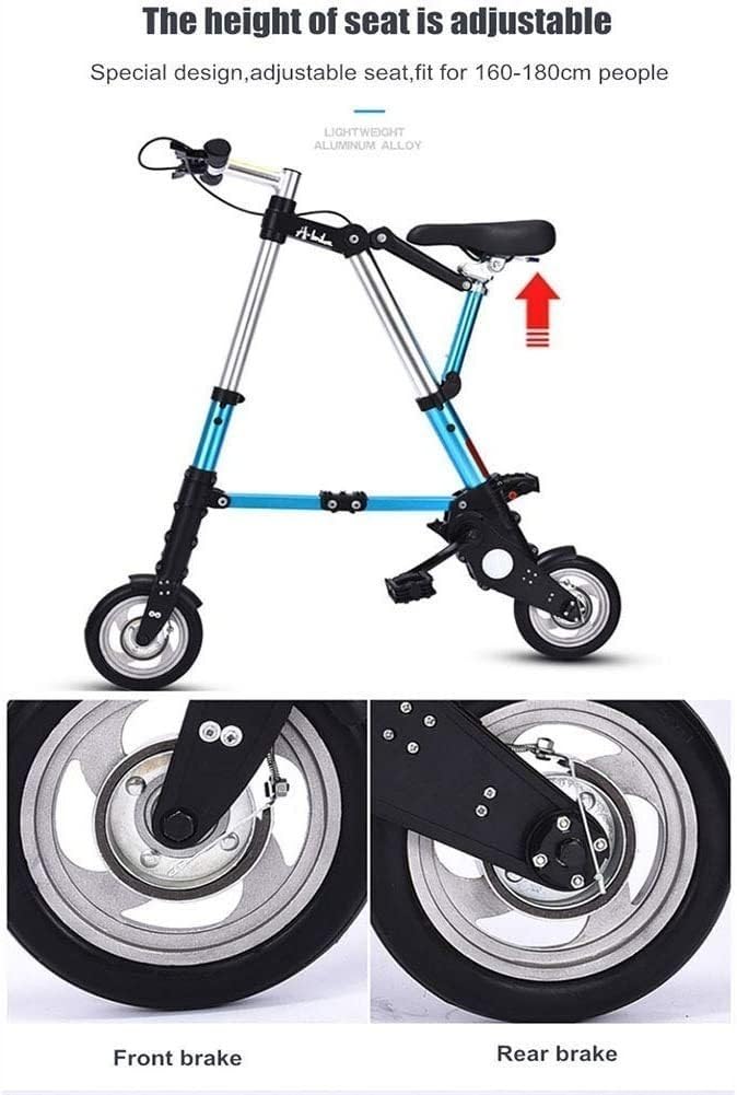 Kcolic Mini Citybike Mit Schnellklappsystem, 8 Zoll Aluminiumräder, Ultraleichtes Tragbares Mini Bike Für Erwachsene E,8in - Image 4