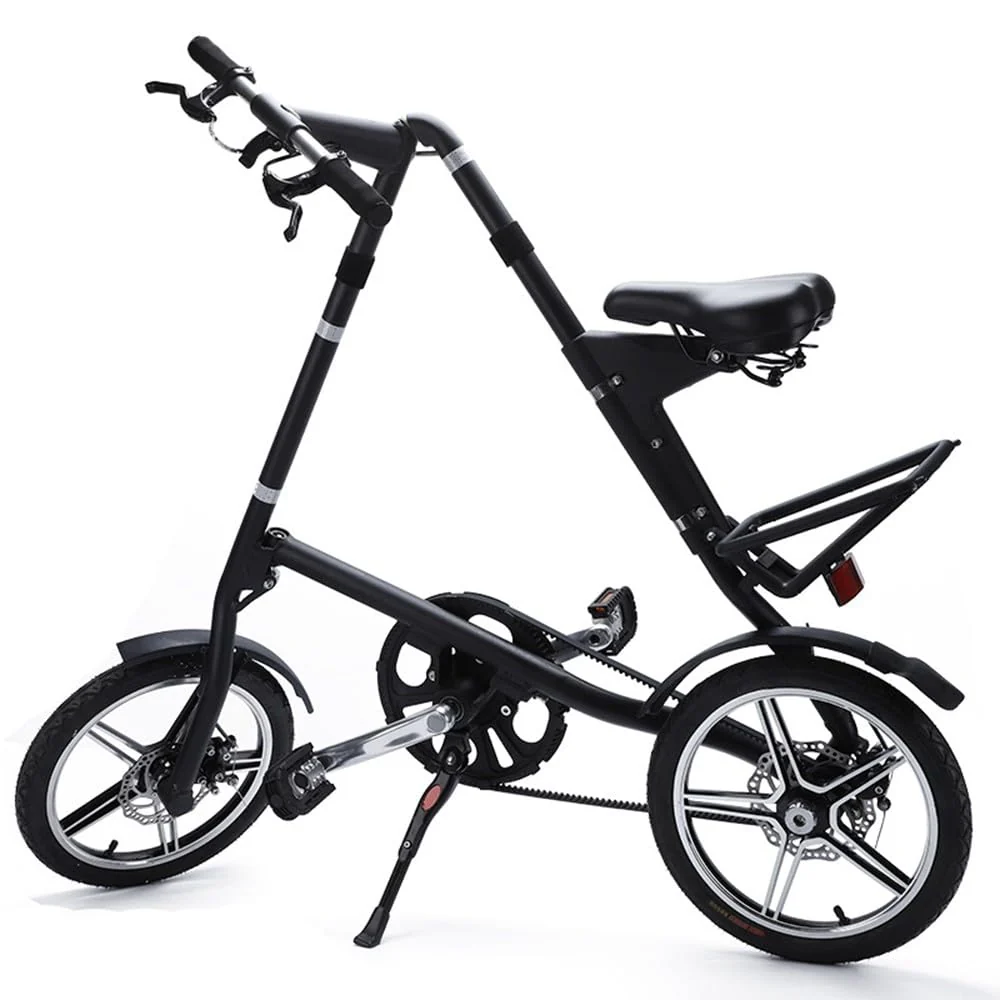 Kcolic Ultraleichtes Mini Faltrad, 16-Zoll Fahrrad, Tragbares Outdoor U Bahn Transportfahrzeug, Faltbares Fahrrad Für Männer Und Frauen B,16inch - Image 2