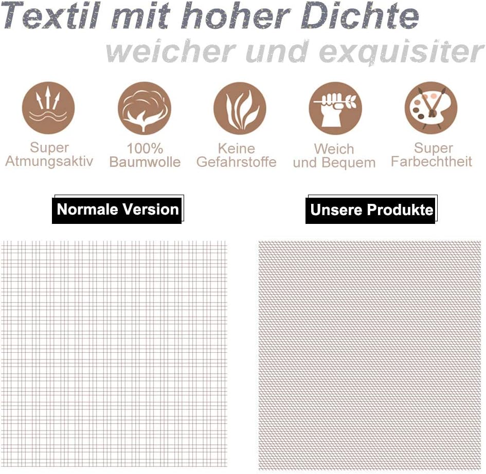 KEAYOO Bettwäsche Grau Weiß Gestreift 100% Baumwolle für Winter bis Sommer mit Reißverschluss 4 teilig (135 x 200 cm 4 Teilig) - Image 11