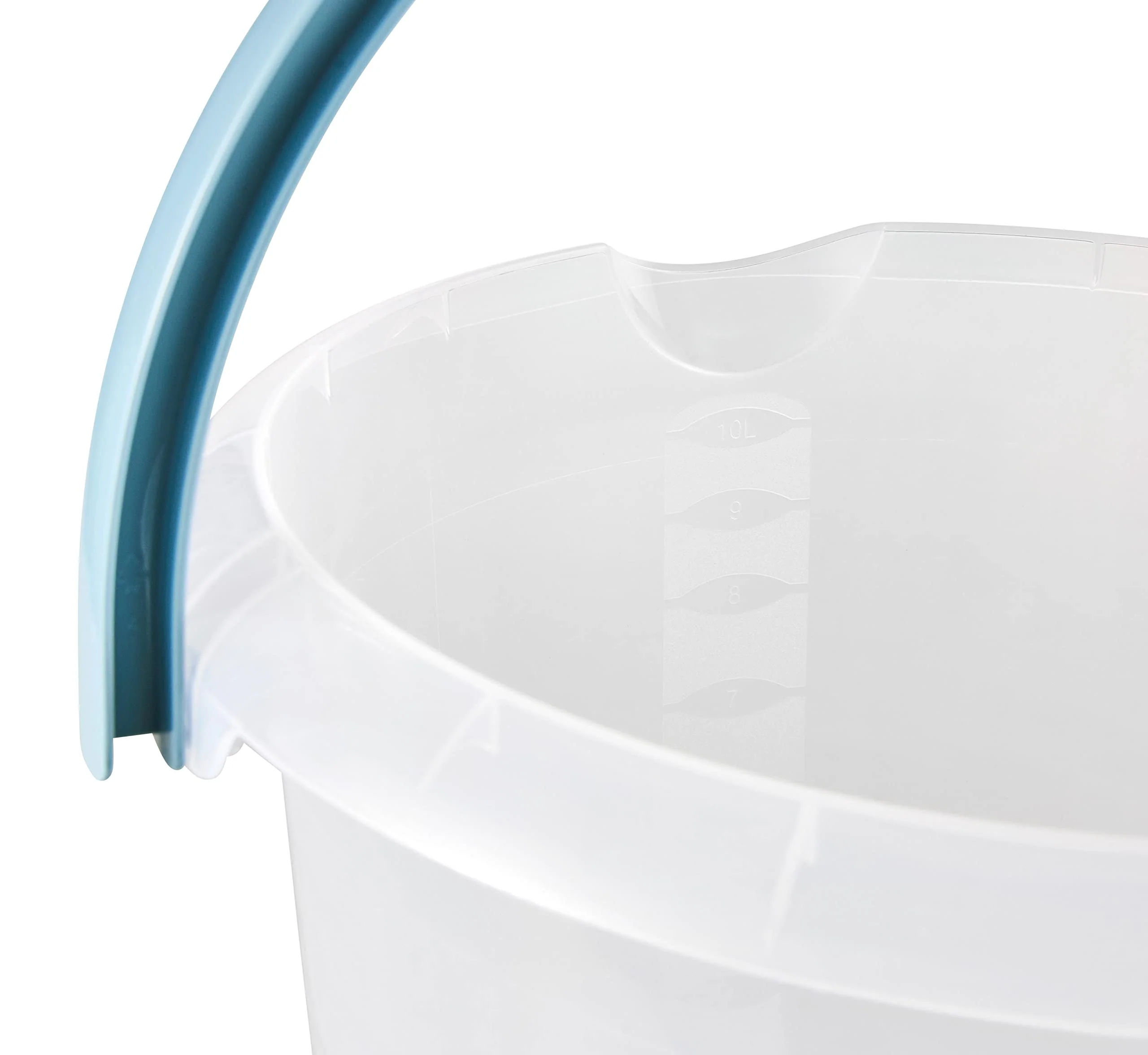 keeeper Eimer mit integrierter Mess-Skala und ergonomischem Griff, 10 l, Mika, Natur-Transparent - Image 4
