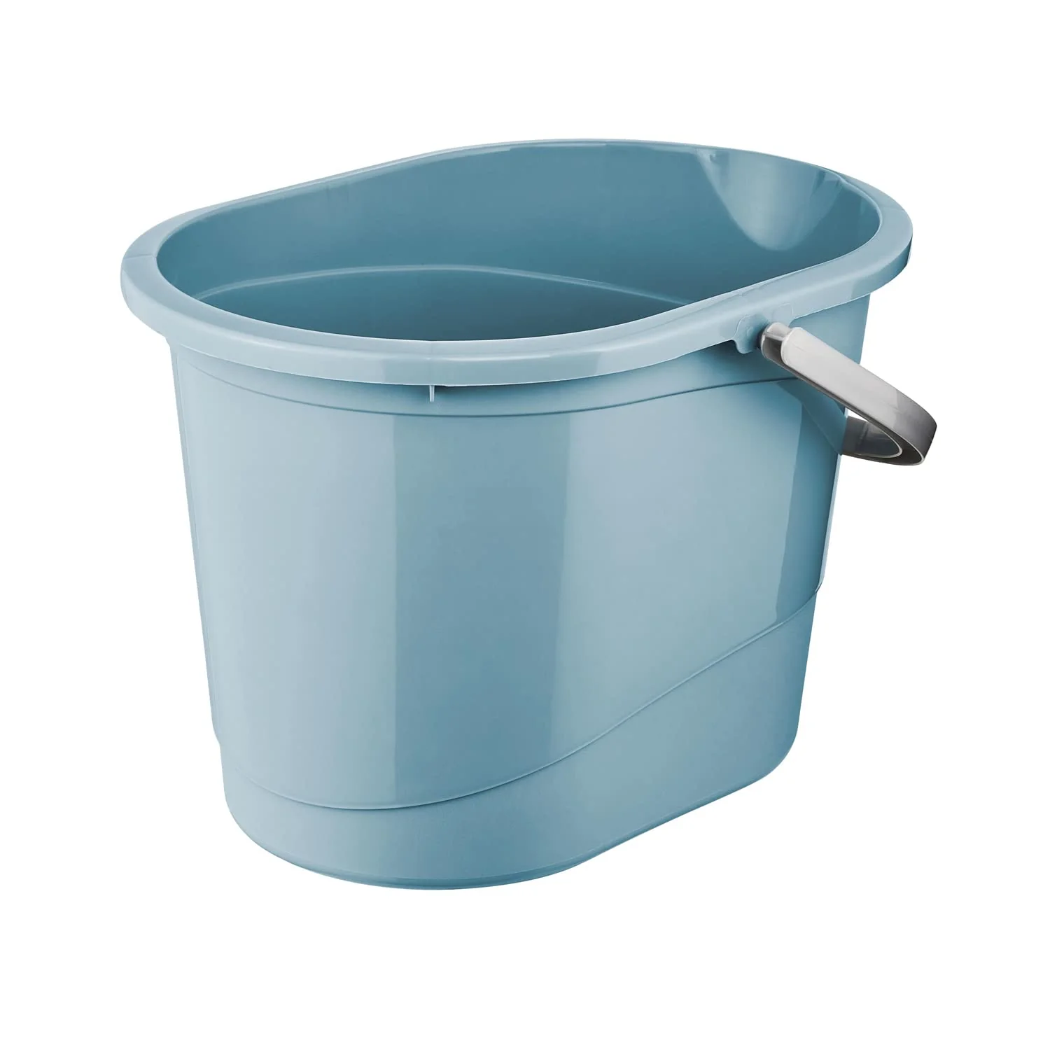 keeeper Putzeimer mit ergonomischem Griff, Griffmulde und Ausguss, Oval, 13 l, Thies, Nordic Blue - Image 2