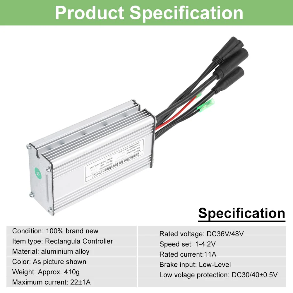 Keenso Controller, Elektrofahrrad Universal KT‑22A Wasserdichter 36V /48V Controller mit Licht Kabel für 36V / 48V 500W/750W Bürstenlosen Motor - Image 8