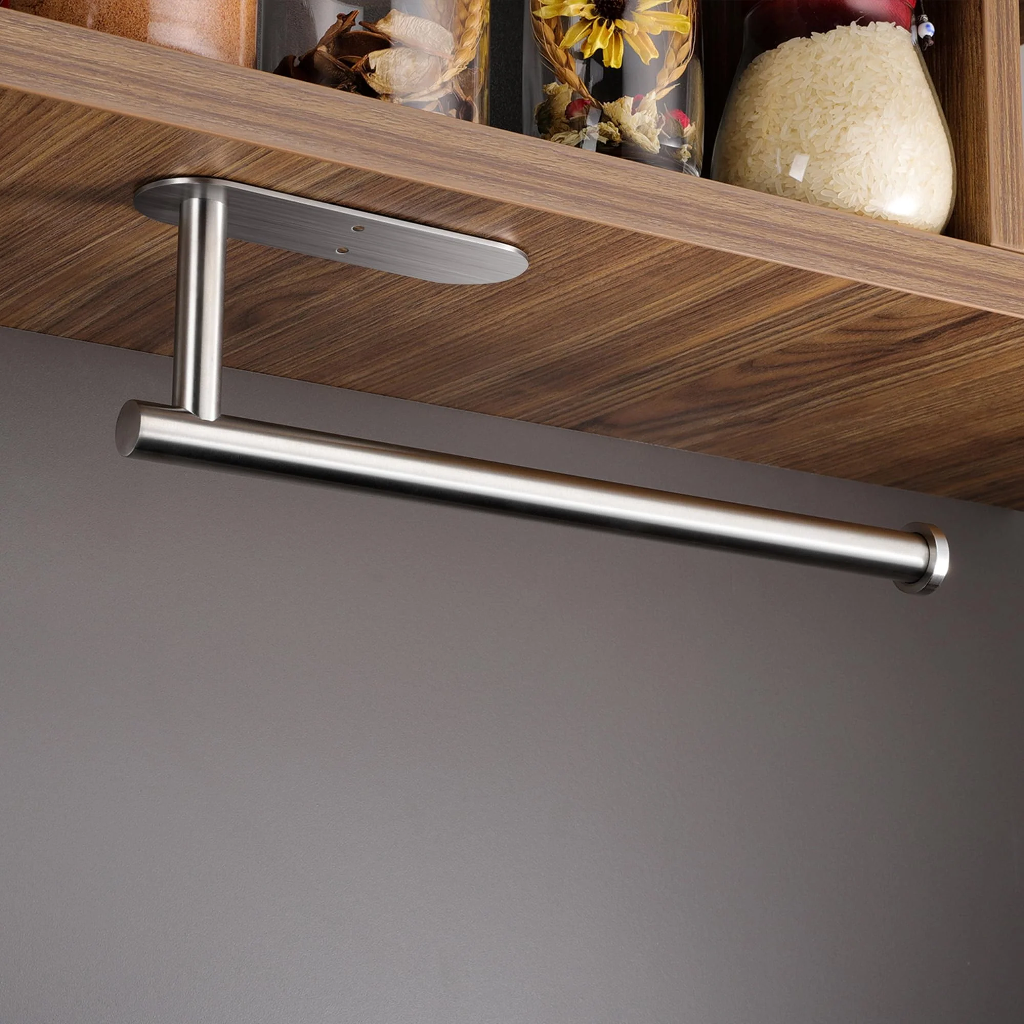 KEGII Küchenrollenhalter ohne Bohren - Papierrollenhalter Selbstklebend Praktisch Rollenhalter unter dem Schrank, Edelstahl - Image 3