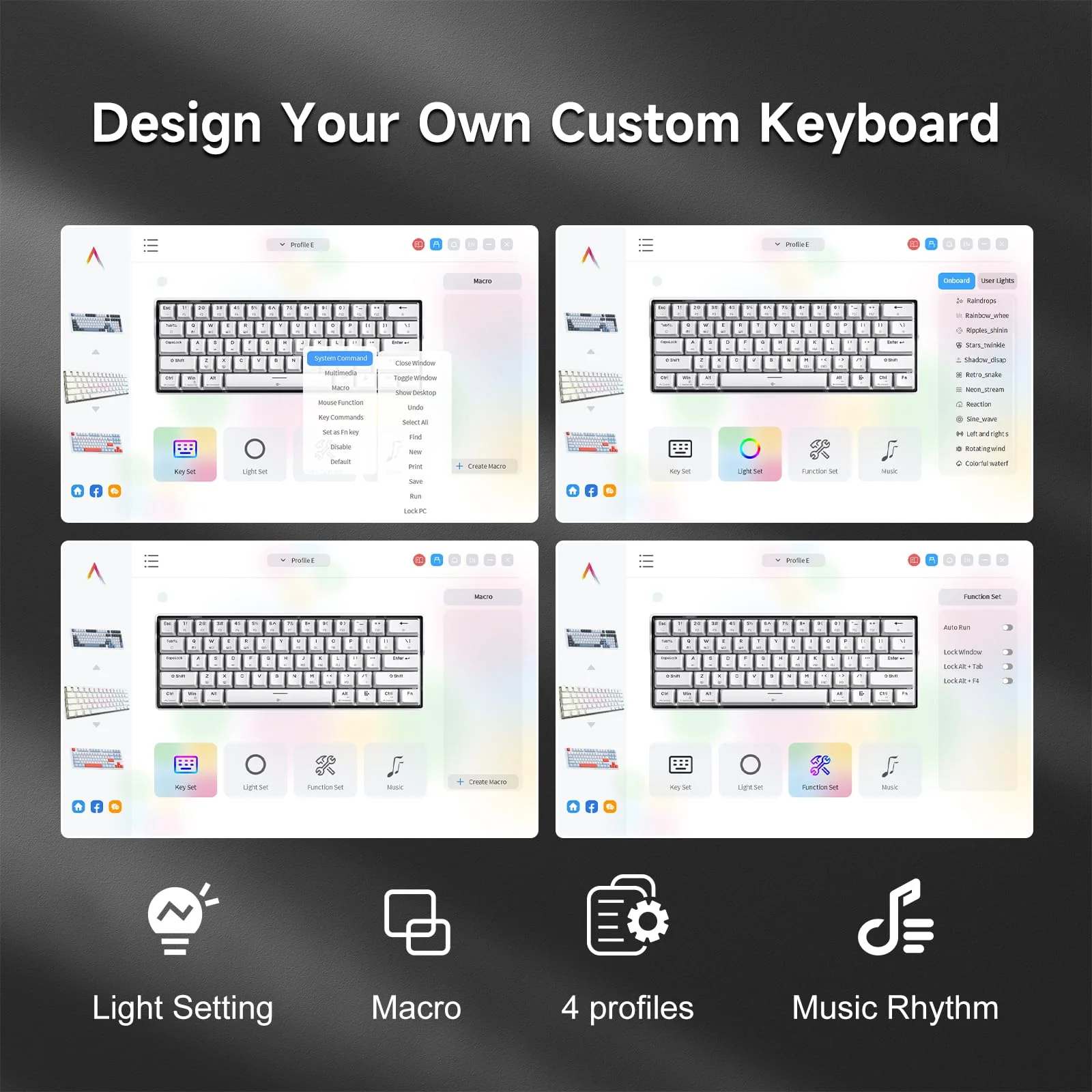 KEMOVE K61SE 60% mechanische Gaming-Tastatur mit linearen roten Schaltern, Anti-Ghosting LED-Hintergrundbeleuchtung Typ-C Datenkabel Ultrakompakte 61 Tasten Mini-Tastatur (Schwarze) - Image 2