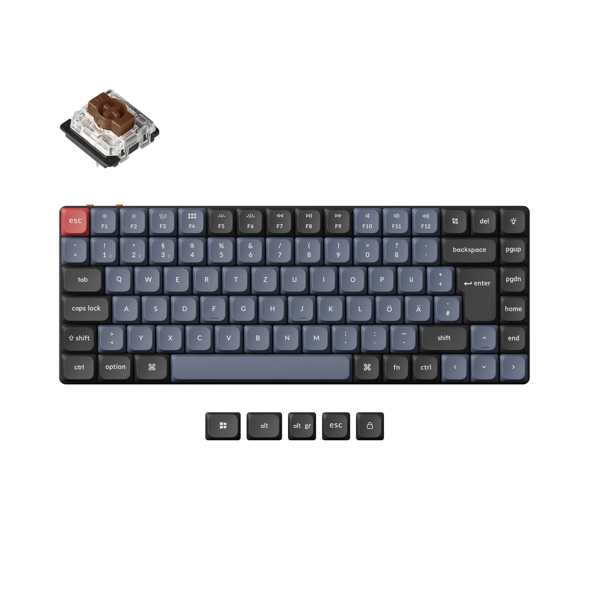 Keychron K3 Pro QMK/VIA Custom Ultra-Slim Wireless Mechanical Keyboard, Hot-swappable Bluetooth/Wired DE-ISO Layout Programmable RGB Backlit Brown Switch Gaming Keyboard for Mac Windows - Image 2
