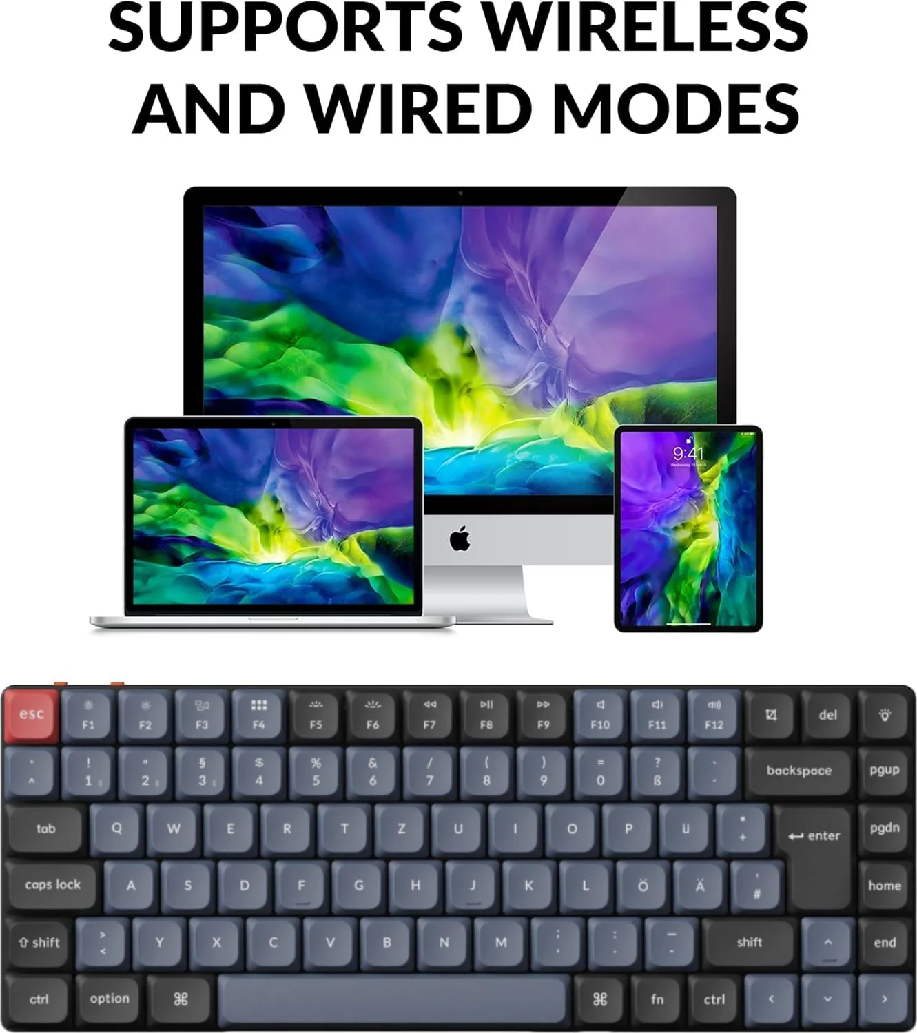 Keychron K3 Pro QMK/VIA Custom Ultra-Slim Wireless Mechanical Keyboard, Hot-swappable Bluetooth/Wired DE-ISO Layout Programmable RGB Backlit Brown Switch Gaming Keyboard for Mac Windows - Image 7