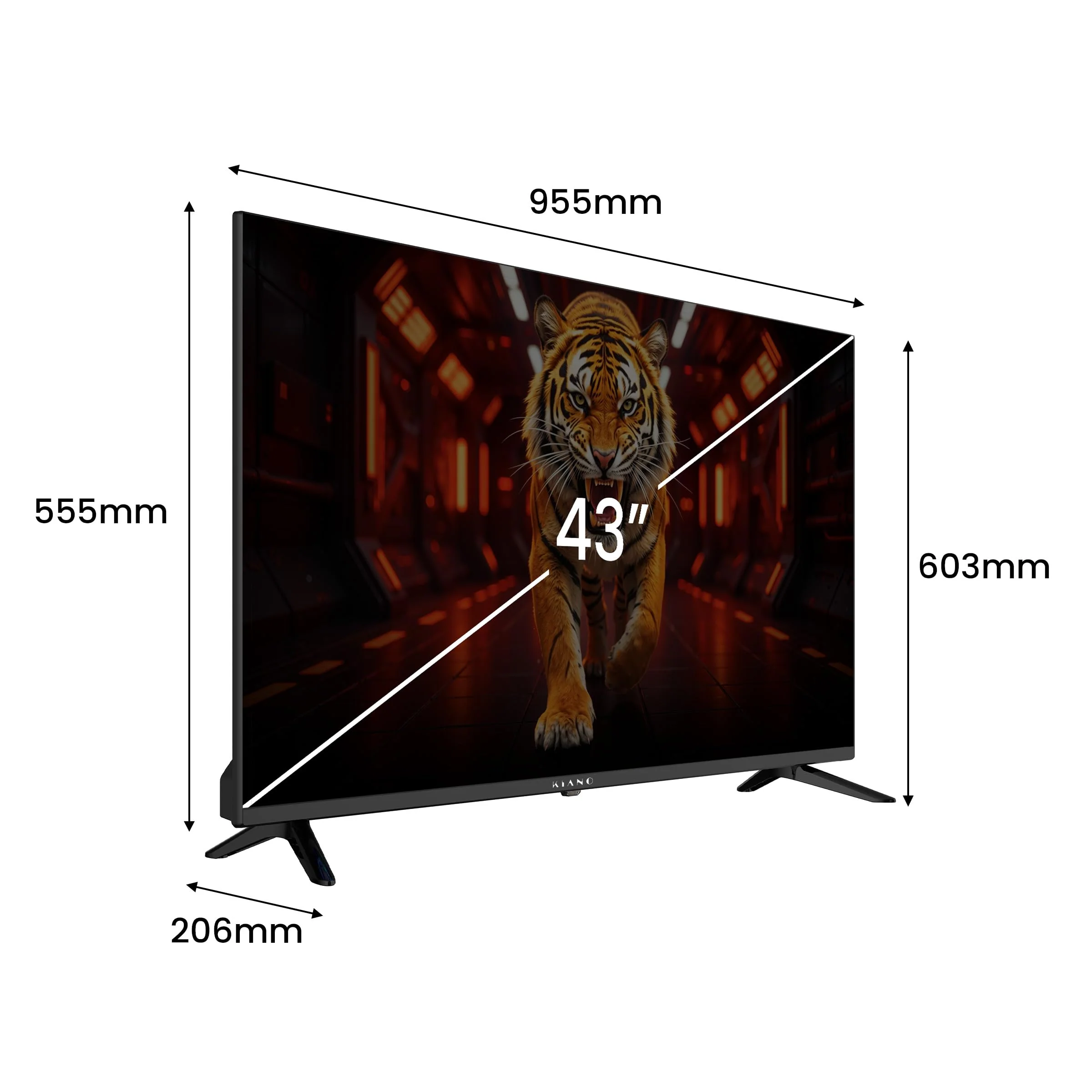 Kiano Elegance 43 Zoll (108 cm) Full HD LED Smart TV mit TIZEN OS (Powered by Samsung), Dolby Audio, Triple Tuner DVB-T2/C/S2, 3× HDMI, USB-PVR, WLAN - Image 5