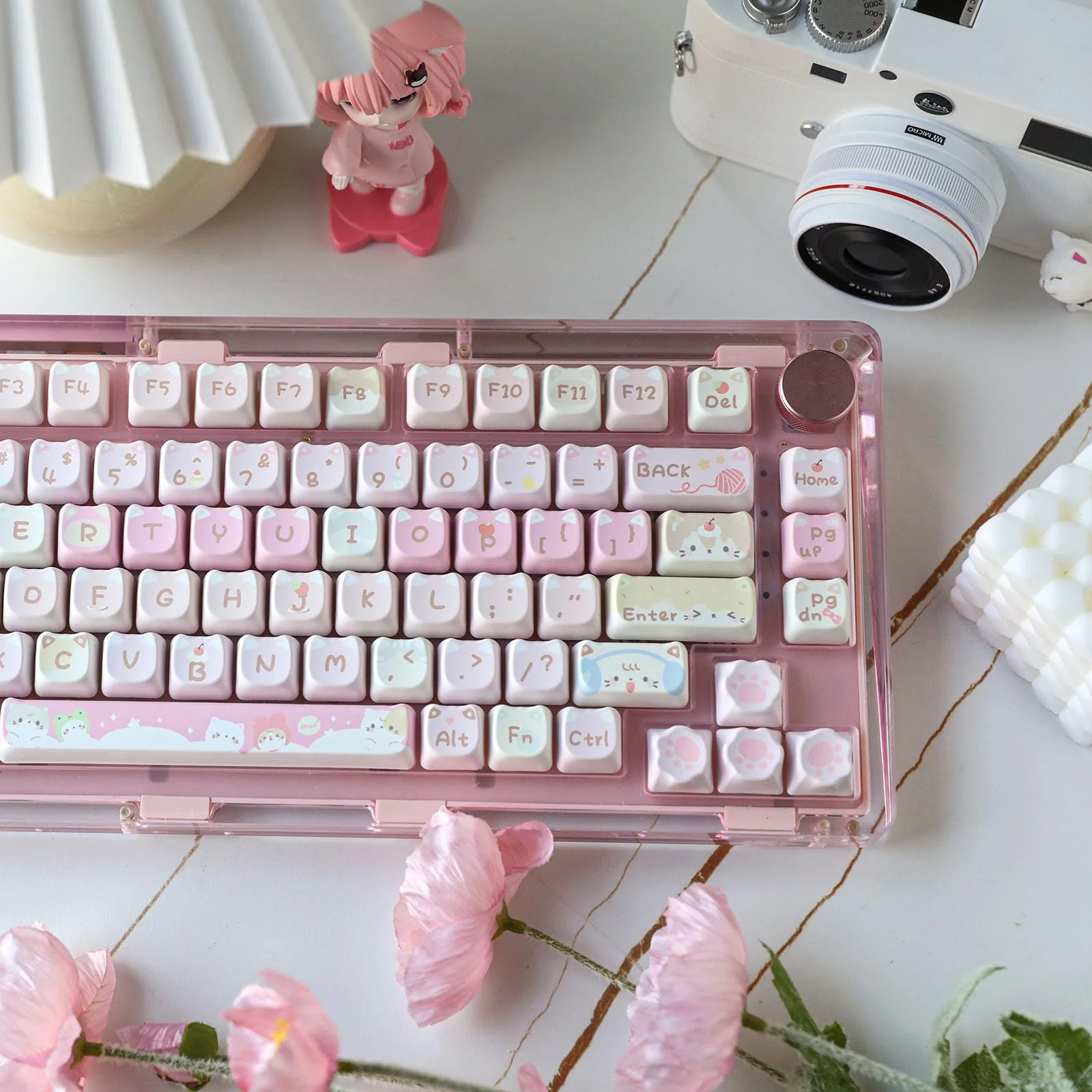 KiiBoom x Maorbeng Meow Meow Squad Tastenkappen-Set, Farbstoff-Sublimation PBT, Mao-Profil, 142 Tasten, benutzerdefinierte Tastenkappen für ANSI-Layout, MX-Schalter mechanische Gaming-Tastatur - Image 6