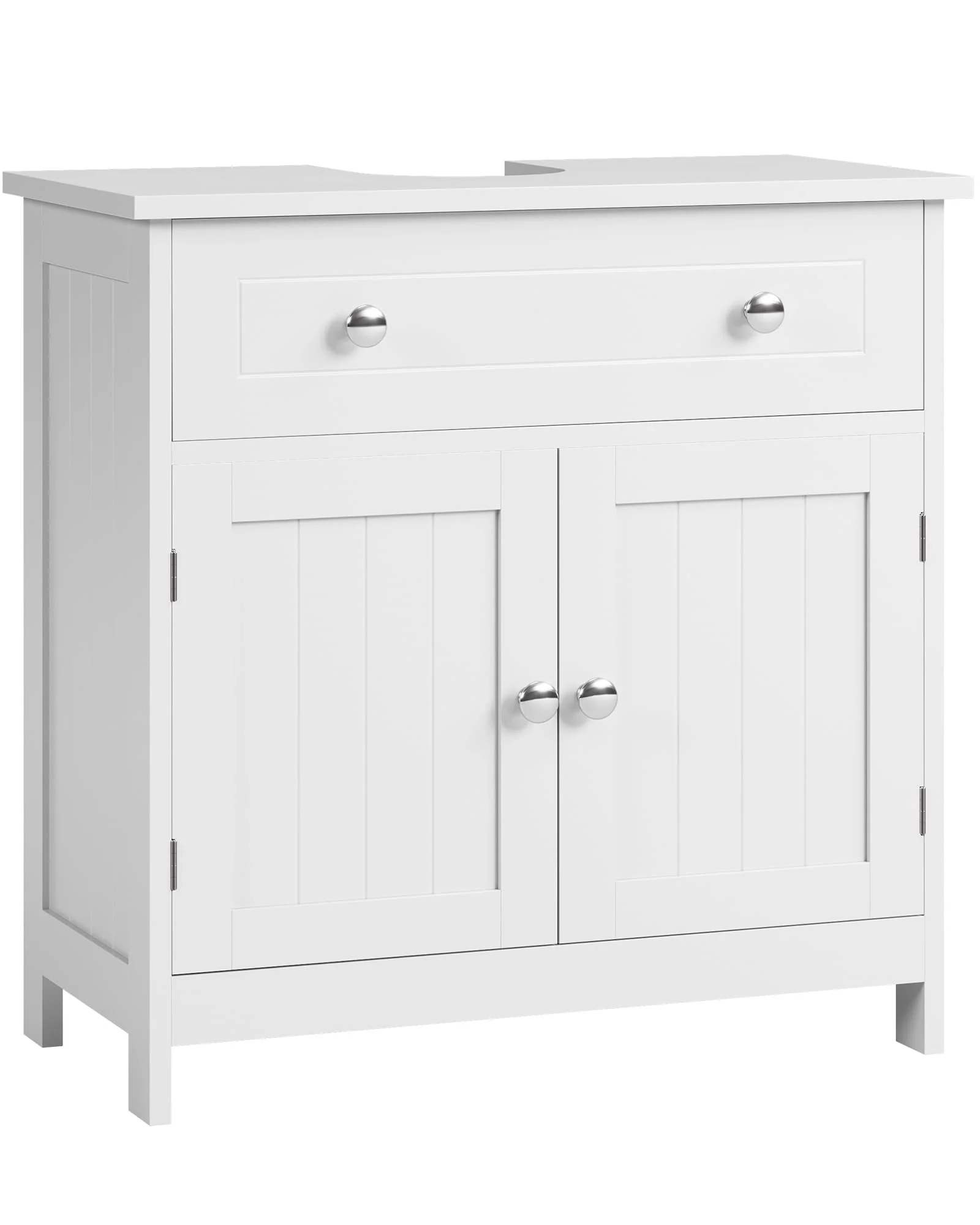 KIMENICH Waschbeckenunterschrank, Unterschrank, Waschbecken mit Unterschrank, Badezimmerschrank mit 2 Türen, Badschrank, 60 x 30 x 60 cm, Weiß