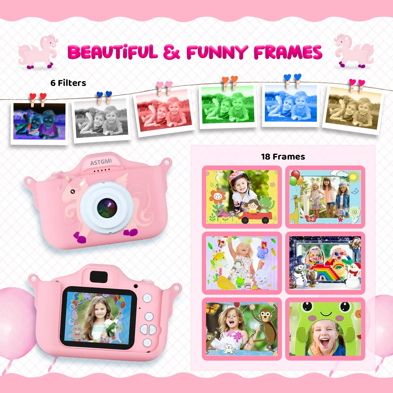 Kinder Kamera, 2.0”Display Digitalkamera ,Geschenke für 3 4 5 6 8 7 9 10 11 12Jahre Jungen und mädchen, 1080P HD Anti-Drop Fotoapparat Kinder für Geburtstagsgeschenk Weihnachten Spielzeug - Image 5