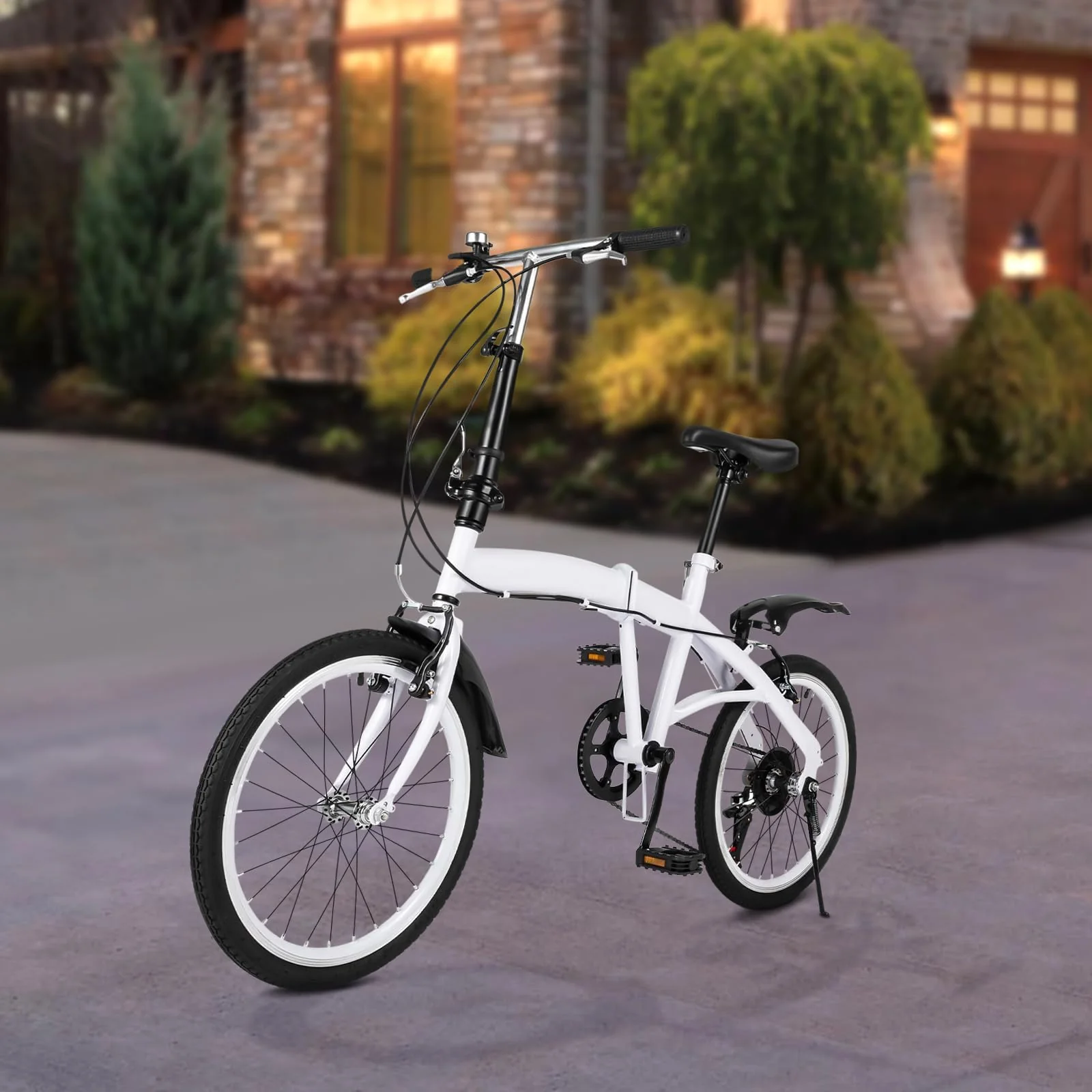 Kinderfahrrad 20 Zoll für Jungen & Mädchen,Premium Mountainbike Sicher und Zuverlässig,7 - Gang - Übertragung Fahrrad, Einschließlich Eines Wasserflaschenhalters,Fahrrad Kinder Von 130-150CM, Weiß - Image 2