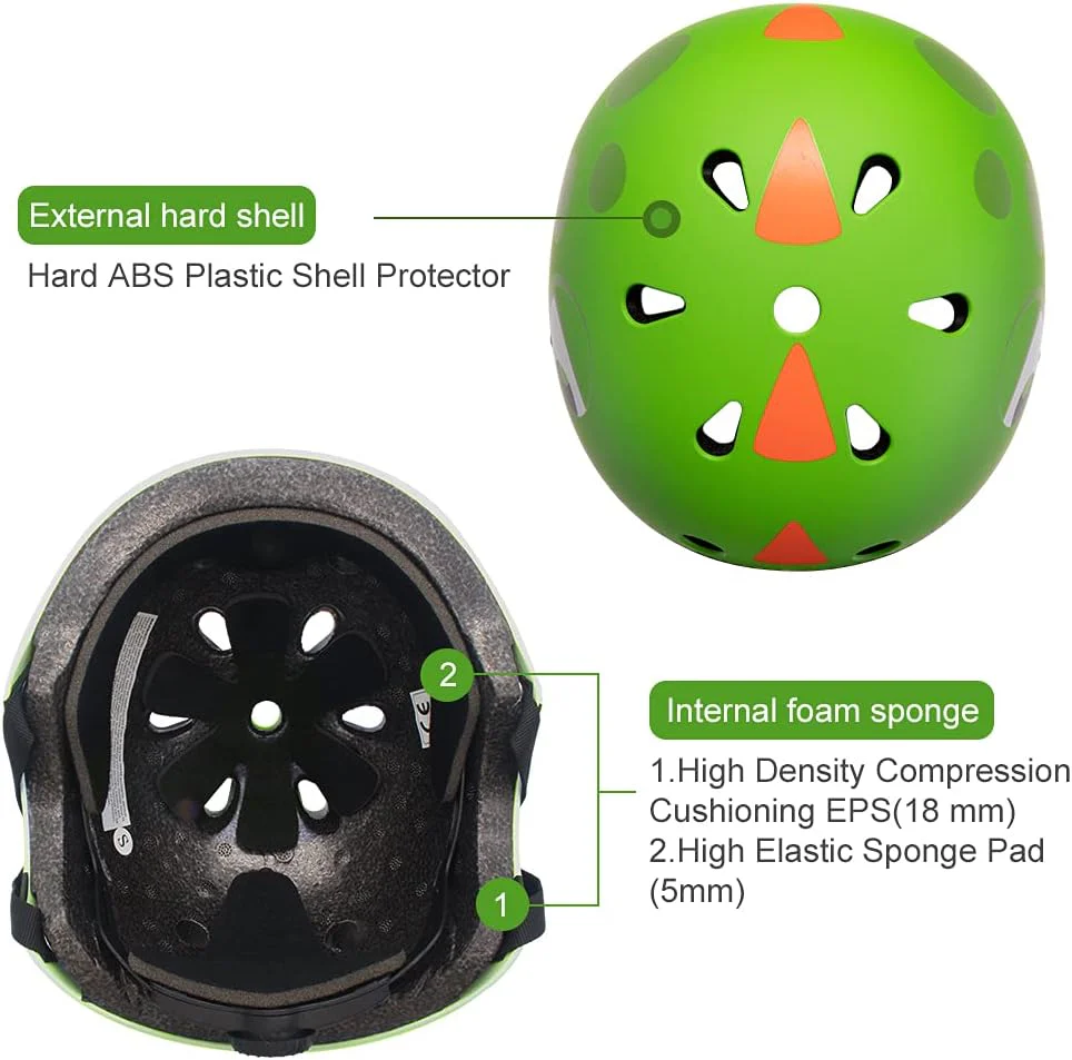 Kinderhelm 2-5 Jahre Leicht Fahrradhelm Verstellbar Skaterhelm für Kinder, 3D Form Cartoon Multi Sport Sportartikel Jungen Mädchen, Durchmesser 51-54 cm Dinosaurier… - Image 4