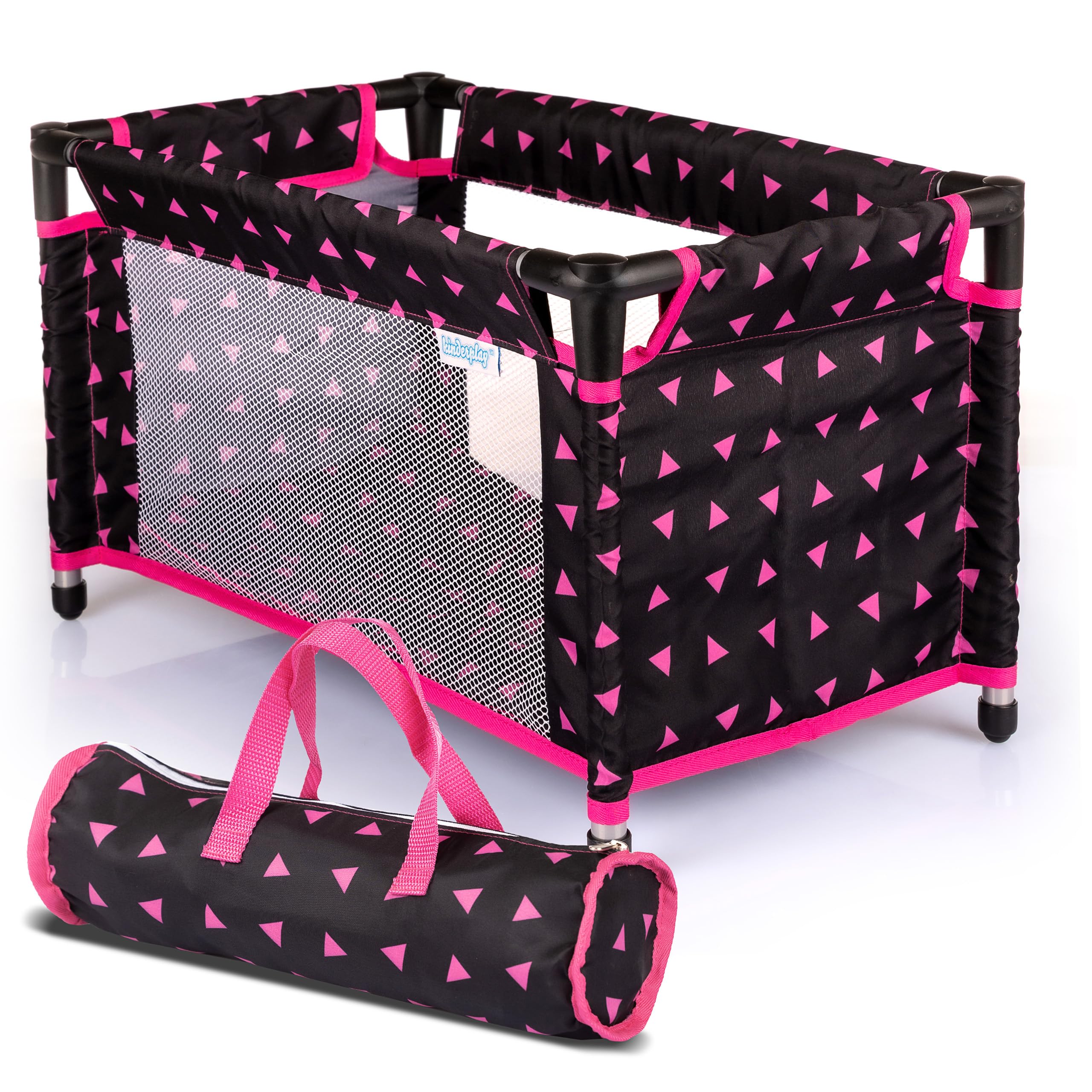Kinderplay Puppenreisebett – Faltbares Puppenbett mit Tragetasche & Bettwäsche – Für 43–46 cm Puppen (Baby Born, Baby Annabell) – Leichtes Spielzeugbett, Modell KP0400R - Image 2