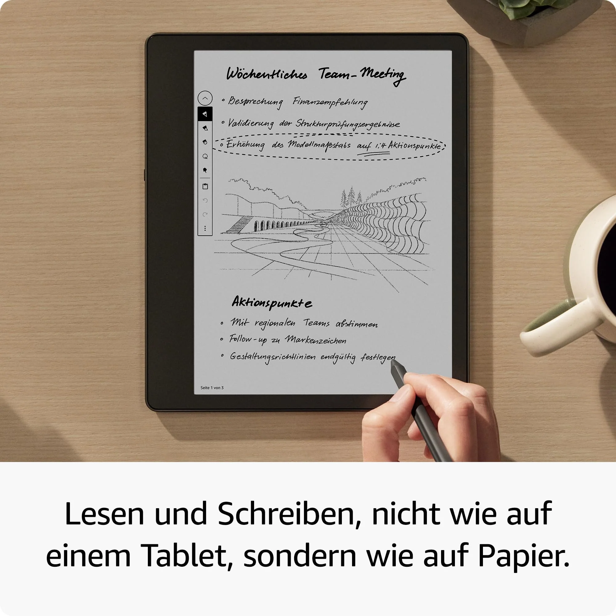 Kindle Scribe (2022) - 16 GB – der erste Kindle, der auch ein digitales Notizbuch ist – mit Paperwhite-Bildschirm (10,2 Zoll, 300 ppi) und Standard-Eingabestift - Image 2