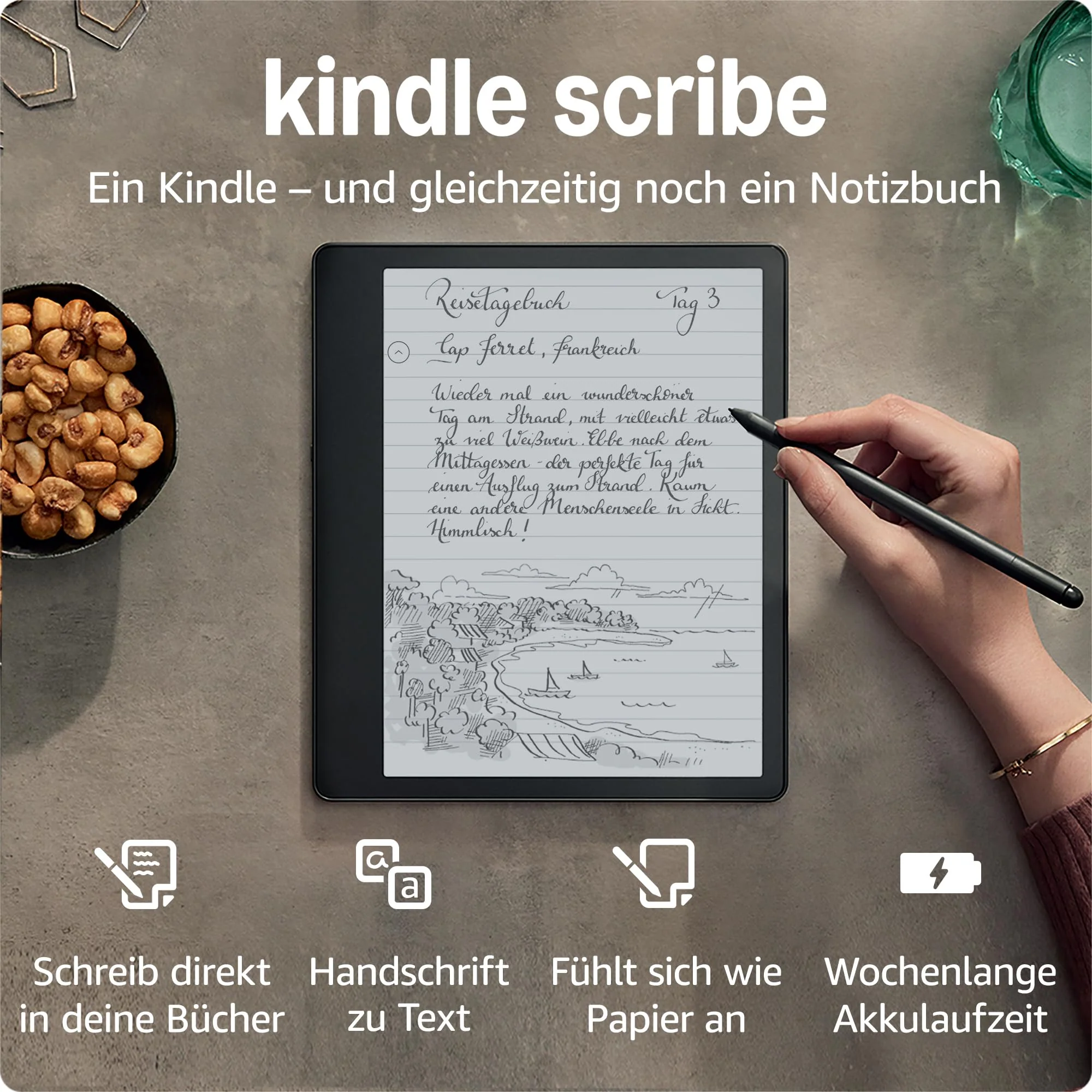 Kindle Scribe (2022) - 16 GB – der erste Kindle, der auch ein digitales Notizbuch ist – mit Paperwhite-Bildschirm (10,2 Zoll, 300 ppi) und Standard-Eingabestift - Image 5