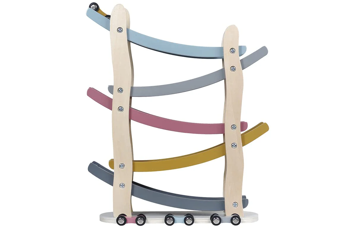 Kindsgut Murmelbahn, Motorik-Spielzeug aus Holz mit 4 Autos, dezente Farben und umweltfreundliche Materialien, kindgerecht, Luca - Image 6