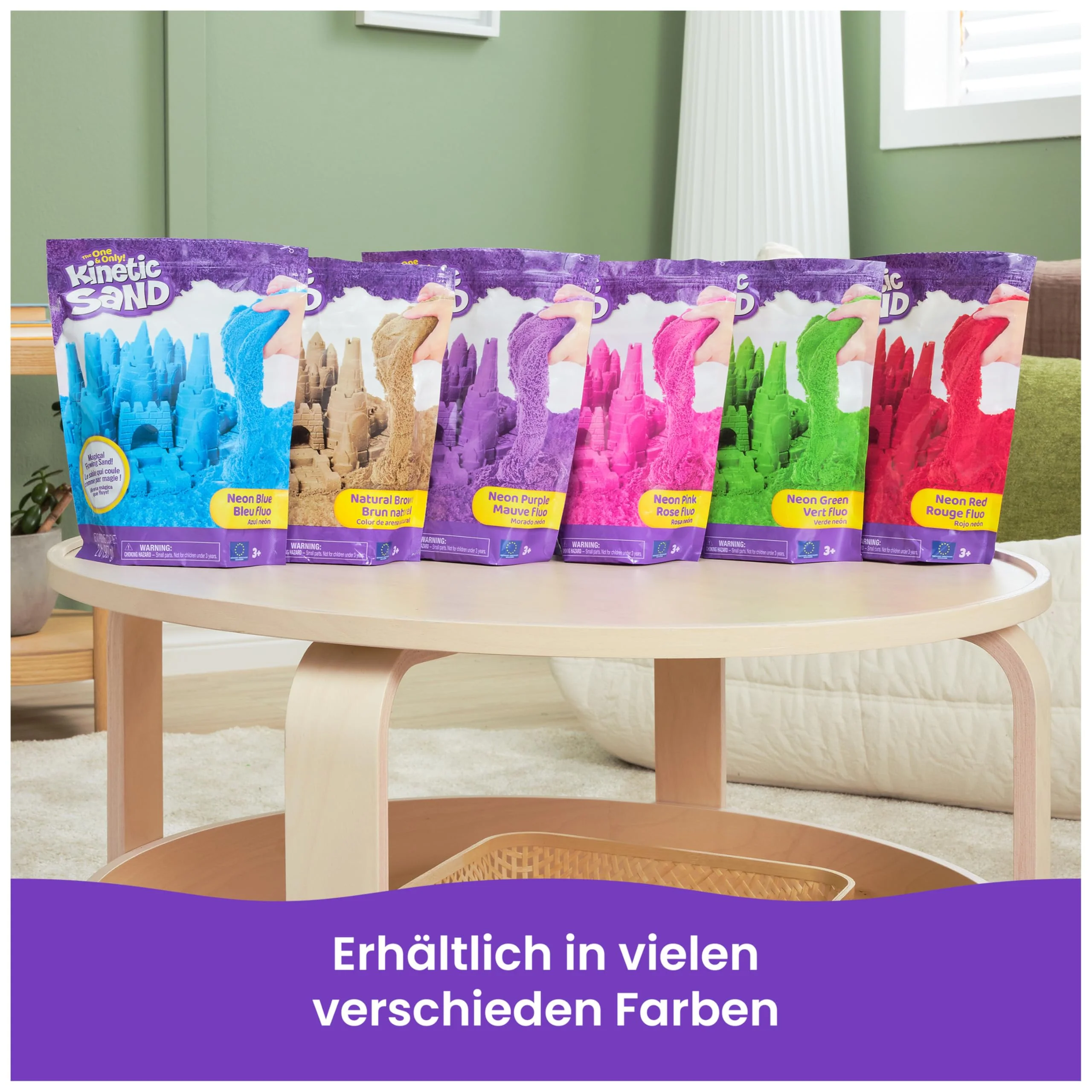 Kinetic Sand Beutel naturbraun, 907 g - magischer Spielsand aus Schweden, für entspanntes, kreatives Indoor-Sandspiel, für Kinder ab 3 Jahren - Image 4