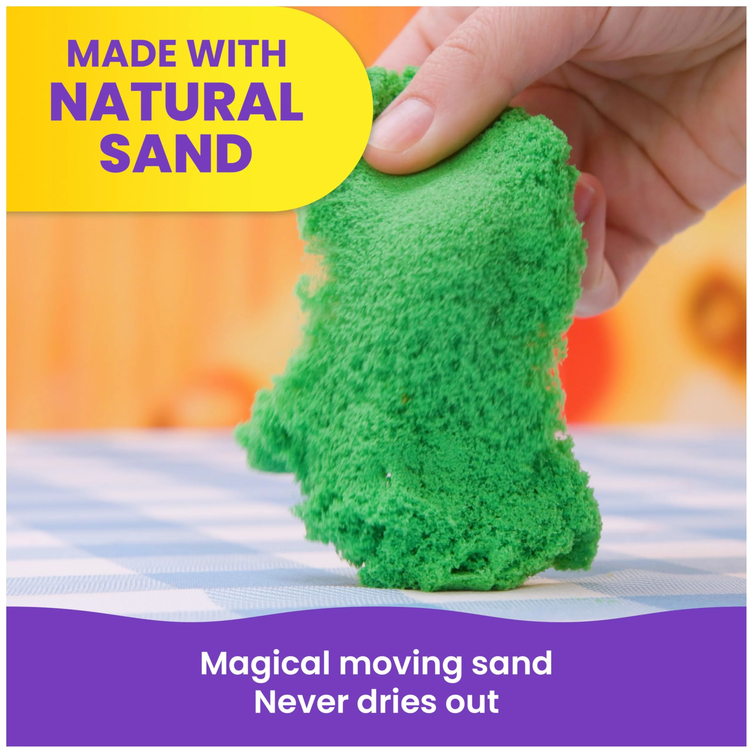 Kinetic Sand – Squish Pizza Set mit 453 g magischem Sand aus Schweden und 6 Zubehörteilen für kreatives Indoor-Sand- und Rollenspiel, für Kinder ab 5 Jahren - Image 2