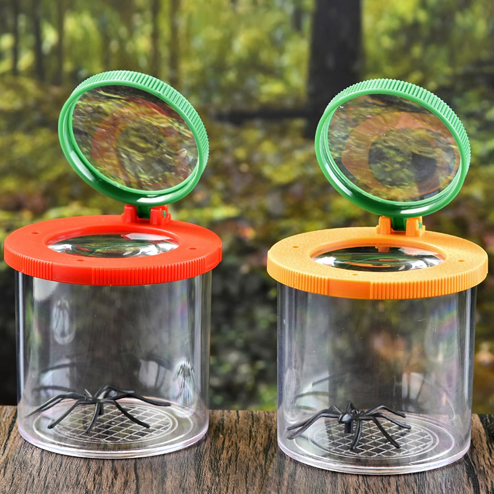 Kisvic Becherlupen für Kinder, 2 Stück Lupenglas für Kinder Insekten Viewer für 3-Fach und 6-Fach, Kleinkindspielzeug für Kinder Outdoor Wissenschaft Natur Erkundung - Image 5