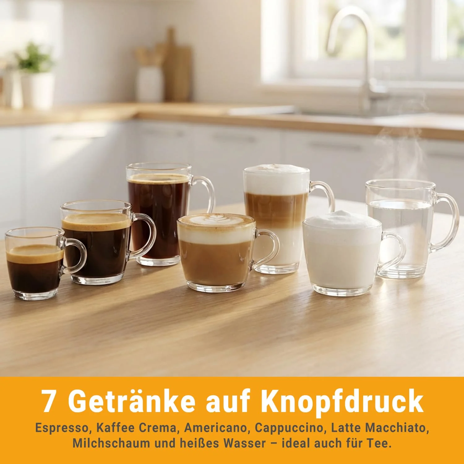 KKT KOLBE Kaffeevollautomat mit Milchbehälter, Milchschaumdüse und Zubehör, 2 Tassen Funktion, 15 Bar, 7-stufiges Mahlwerk, Touchscreen, Automatische Reinigung, 7 Getränke Barista One, schwarz silber - Image 9
