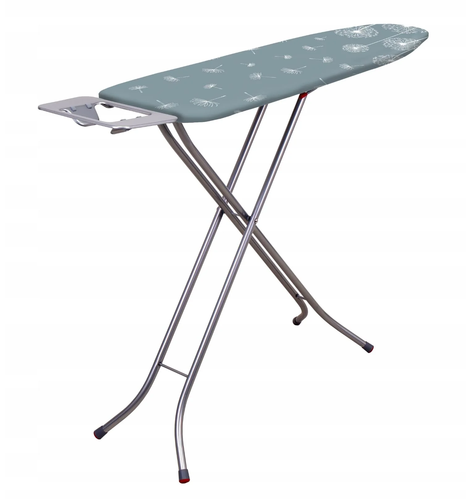 Klappbares Bügelbrett, 114x34cm Dampfbügelbrett mit Metallnetz, Bügeltisch mit 5mm Schaumstoffunterlage und Bügeleisenablage, Bügelbrett mit Antirutschfüßen + Bügeleisenreinigungsstick - Image 2
