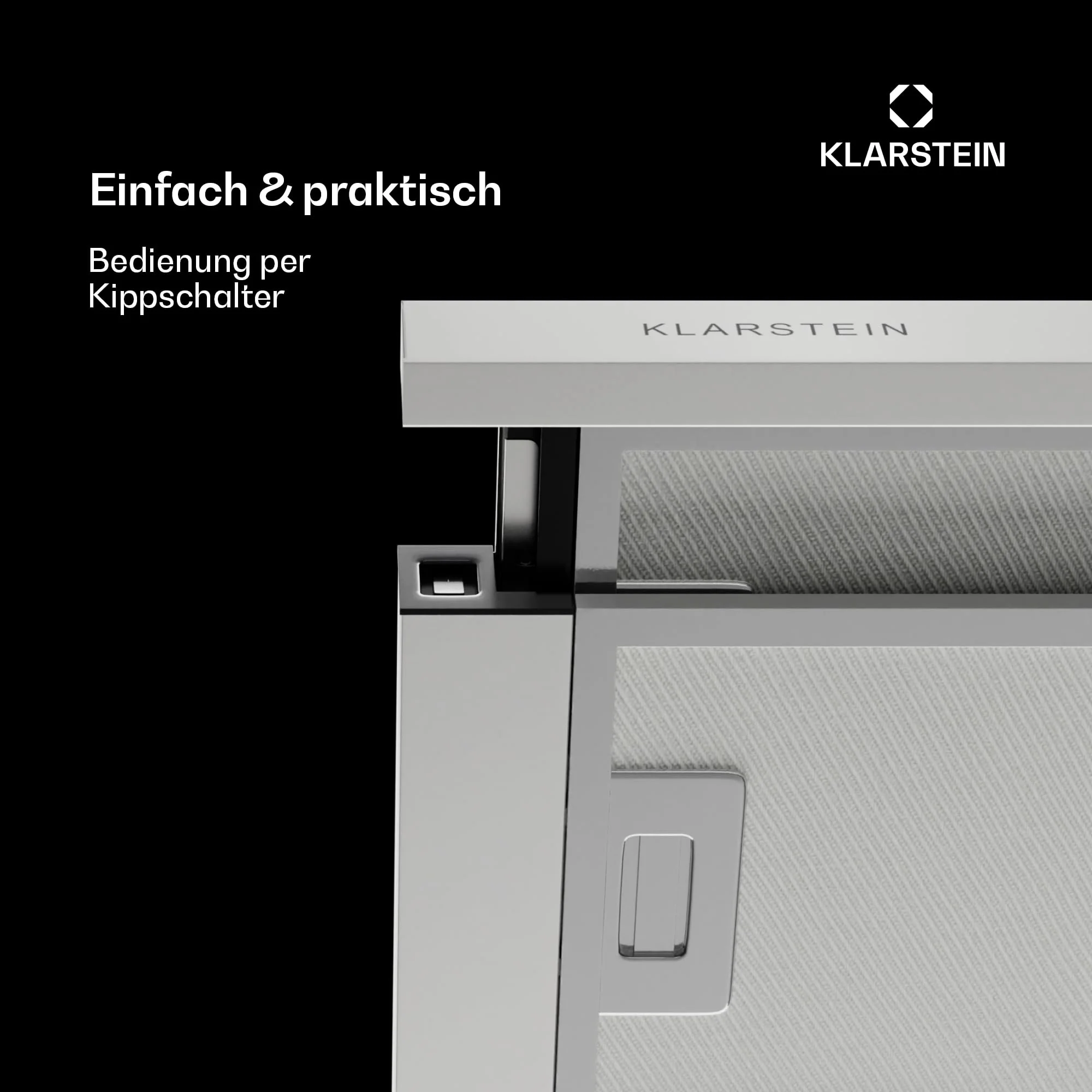 Klarstein Dunstabzugshaube 60cm, Abluft-Dunstabzugshaube mit Spülmaschinenfestem Filter aus Aluminium, Leise Abzugshaube Abluft, 305m³/h Luftstrom, Effiziente Wandhauben mit LEDs & Touch Controls - Image 2