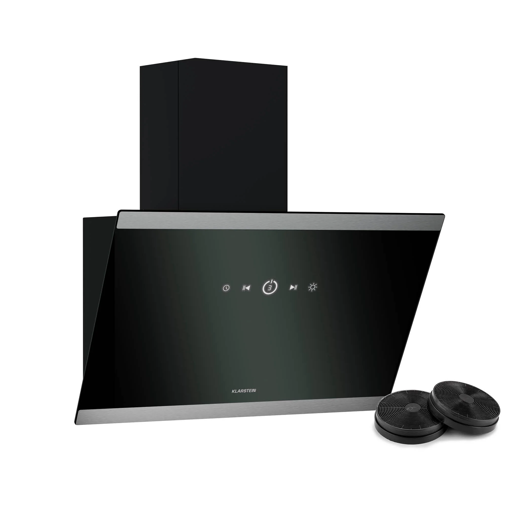 Klarstein FlashLine Dunstabzugshaube – 60 cm Kopffreihaube, Touchscreen, 524 m³/h, A++ Energieeffizienz, LED-Beleuchtung, leise 34,5 dB, Schwarz, Abluft- und Umluftbetrieb - Image 7