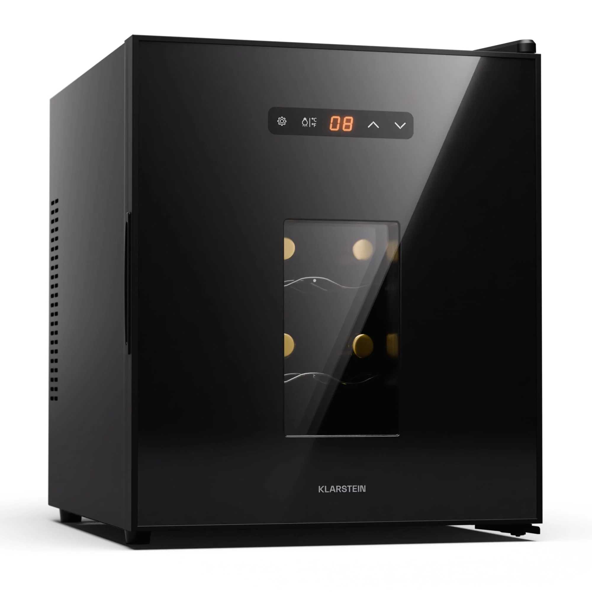 Klarstein Freistehender Weinkühlschrank, 1 Zonen Getränkekühlschrank Klein, Kleiner Weinschrank, Wein-Kühlschrank mit Glastür, Leiser Flaschenkühlschrank für Wein & Bier, 5-22°C, 16 Flaschen - Image 8