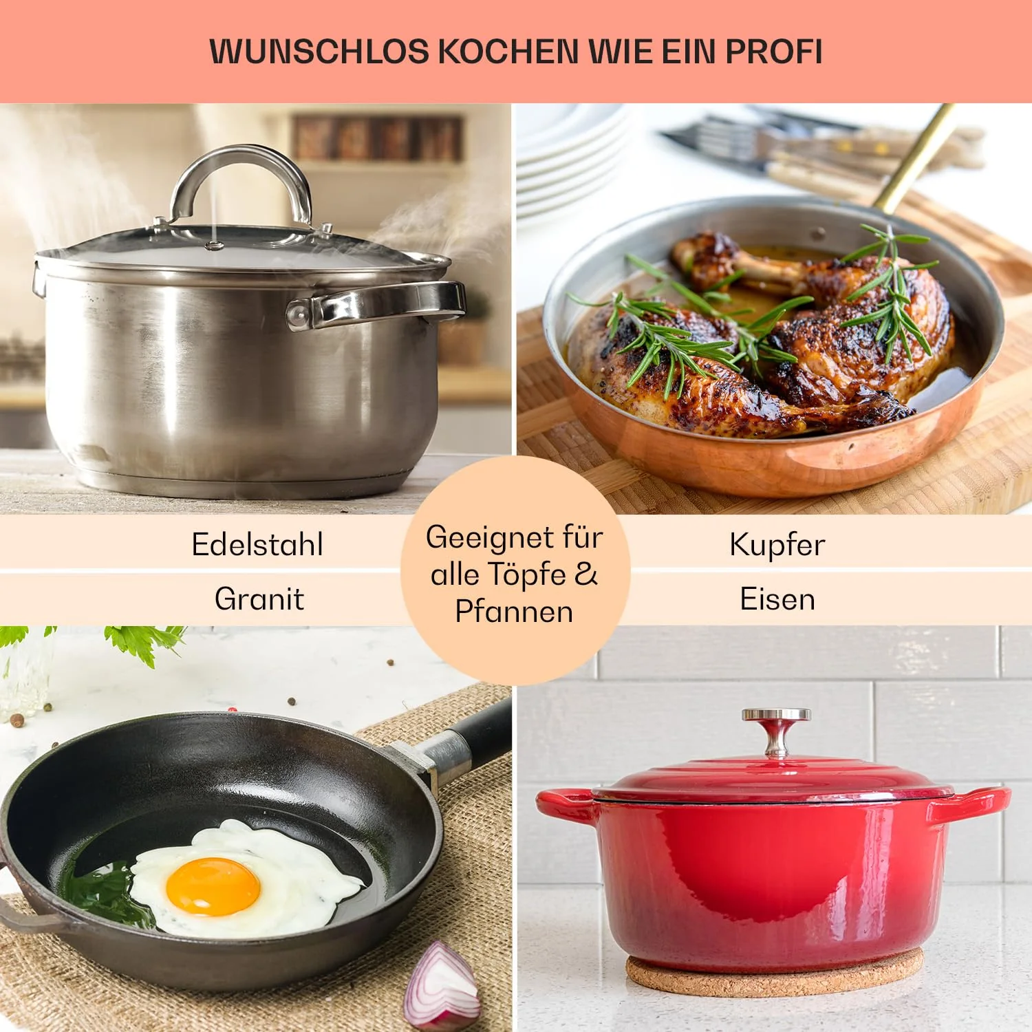 Klarstein Glaskeramik Einbau-Kochfeld mit 2 Platten, 2400 W, zum Kochen, Elektro Modernes Glaskeramikkochfeld, Herdplatte mit 2 Kochfelder, Keramik - Image 4
