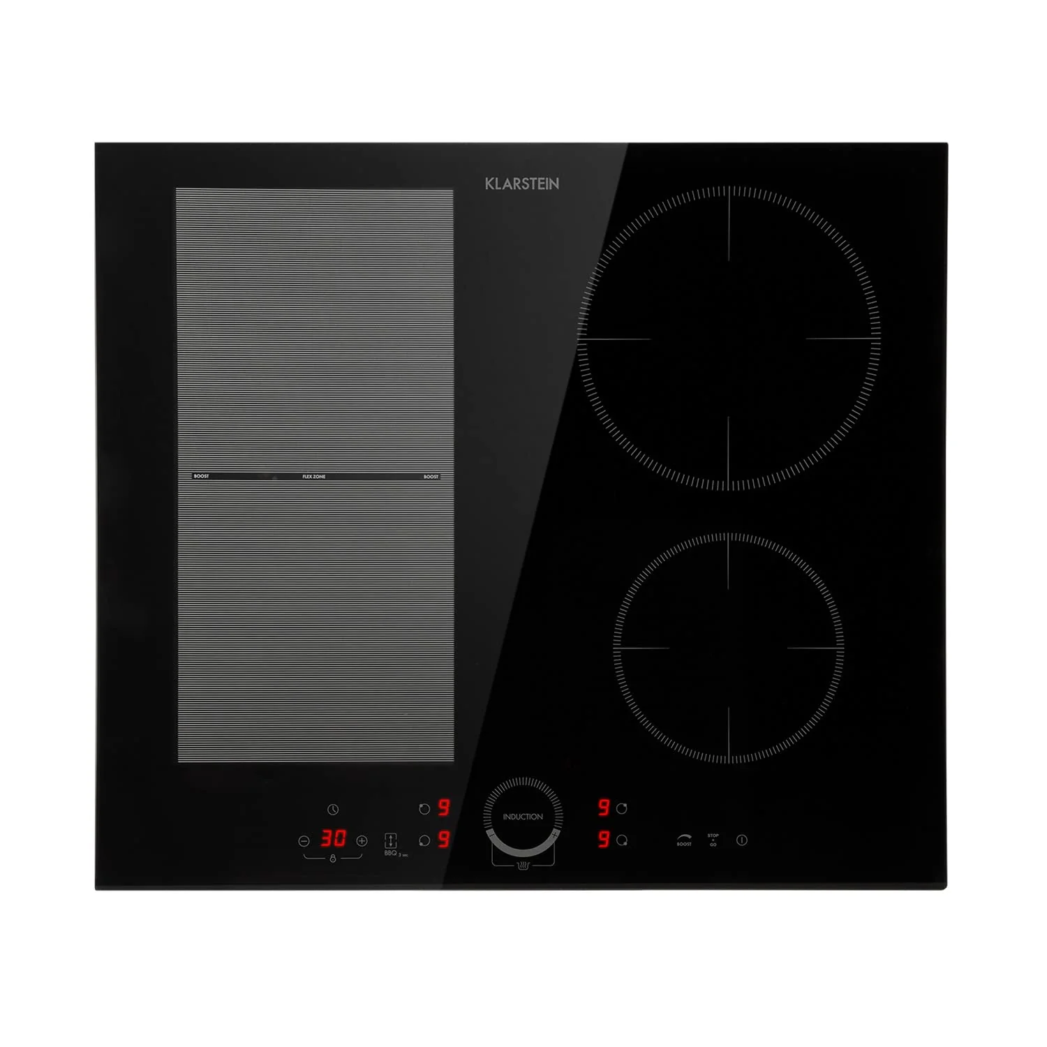 Klarstein Induktionskochfeld, Glaskeramik Kochfeld, mit 4 Platten, Einbau- mit Touch-Display, Digitalanzeige und Timer-Funktion, Schnelles Aufheizen, 7000 Watt - Image 9