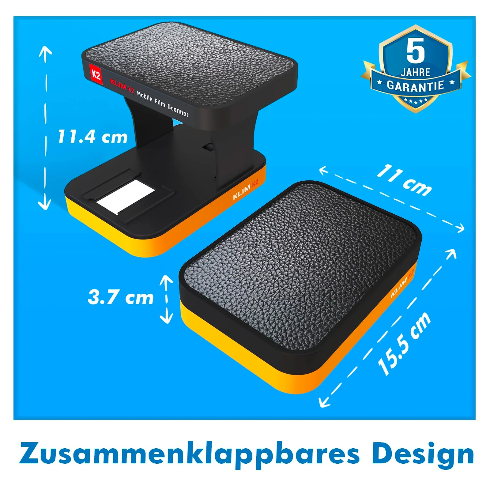 KLIM K2 Mobile Film Scanner 35mm + NEU + Positiv- & Negativ- Dia Scanner + Fotoscanner zum digitalisieren + Diascanner + Deine eigene Entwicklungsstation zu Hause + Dias selbst digitalisieren - Image 5