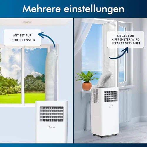 KLIM K9000-3-in-1 mobile KLIMaanlage - NEU - mit integrierter Entfeuchtungsfunktion, Ventilator und Kühlmodus - Fernbedienung - 9000 BTU tragbare KLIMaanlage mobil - 5 JAHRE SCHUTZ - Image 5