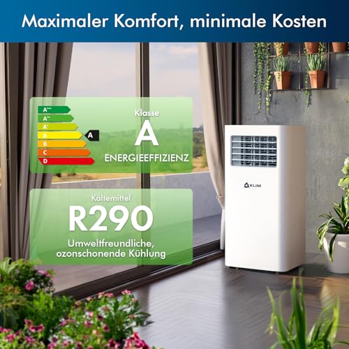 KLIM K9000-3-in-1 mobile KLIMaanlage - NEU - mit integrierter Entfeuchtungsfunktion, Ventilator und Kühlmodus - Fernbedienung - 9000 BTU tragbare KLIMaanlage mobil - 5 JAHRE SCHUTZ - Image 7
