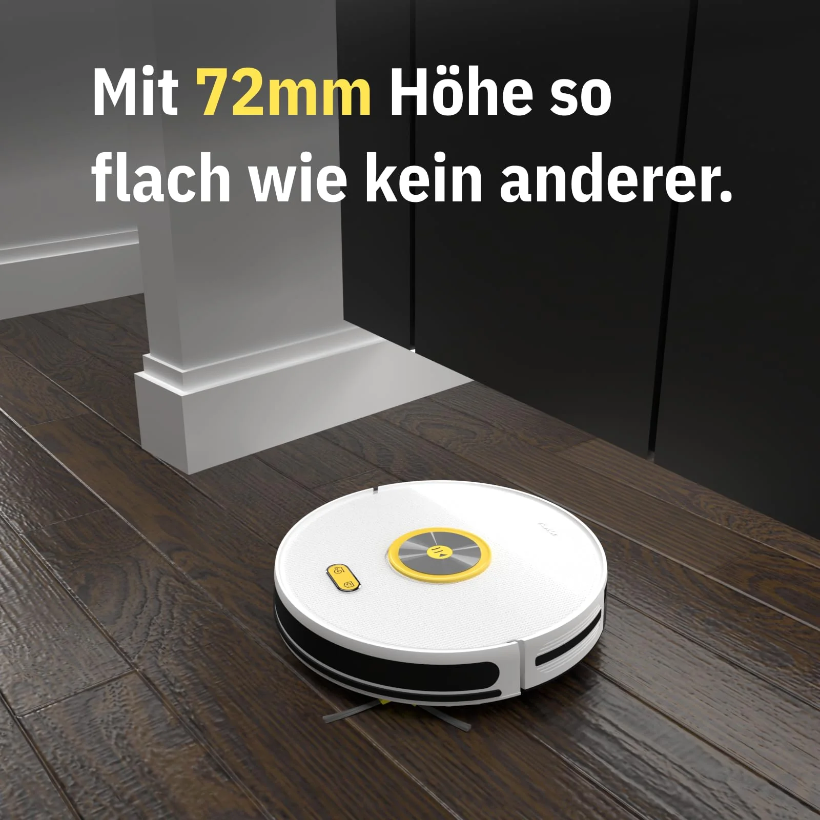 Klyqa Klyna Saugroboter mit Wischfunktion I Staubsauger Roboter leise 60dB I 2200Pa Saugkraft I Smart Home App steuerbar I Saug und Wischroboter nur 7cm hoch I 150Min Akkulaufzeit I Server in DE - Image 5