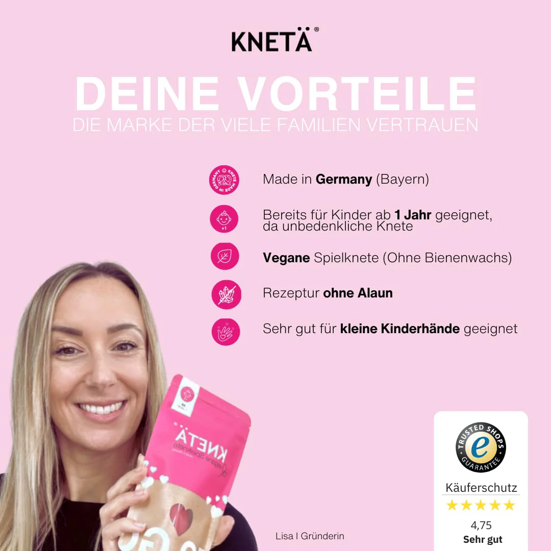 KNETÄ Vegane Spielknete (8X 50g Bag Sets) I Knete für Kinder ab 1 Jahr I Ungiftig I Knete Kleinkinder I Knet Set … - Image 6