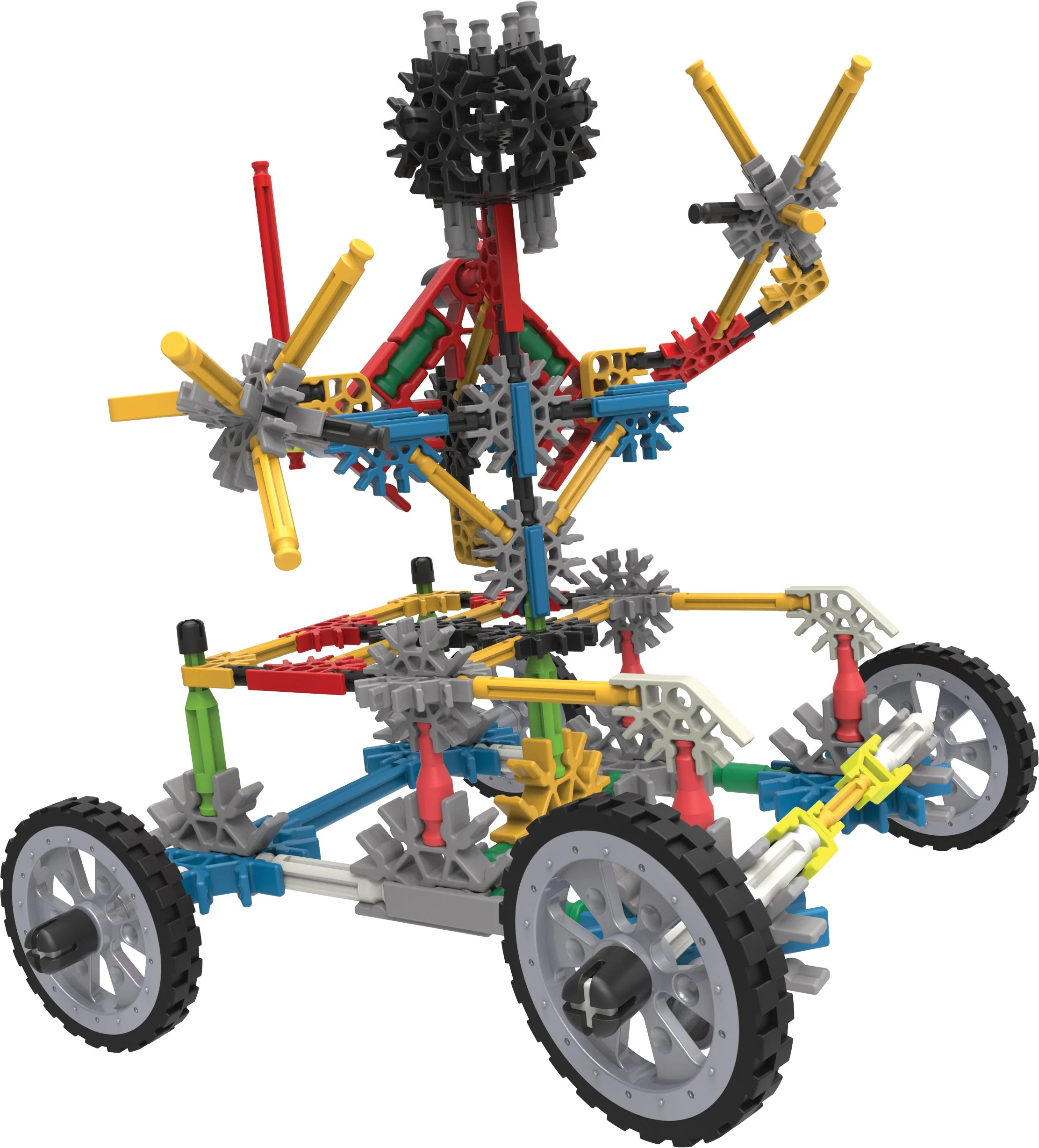 K'Nex Basic Fun Fantasie-Kreationsbereich 50 Modelle Baukasten, 417-teiliges Lernset, Technikspielzeug für Kinder, Konstruktionsspielzeug ab 5 Jahren, inkl. Aufbewahrungsbox - Image 3