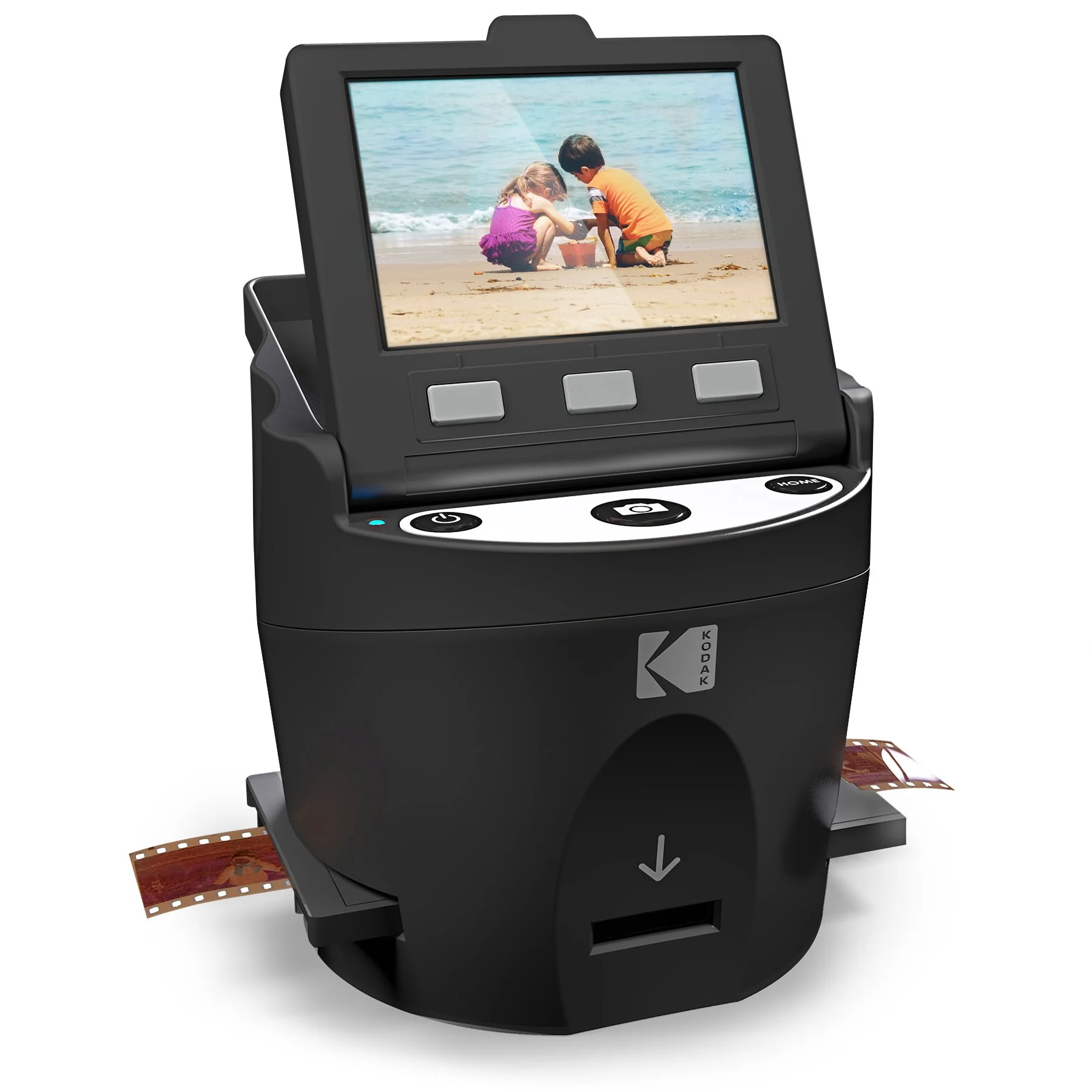 KODAK Digital Film Scanner, Konvertiert Negative und Filmdias 35mm, 126, 110, Super 8 und 8mm in JPEG inkl. großem neigbarem 3,5-Zoll-LC-Display und EasyLoad-Filme RODFS35 Schwarz - Image 8