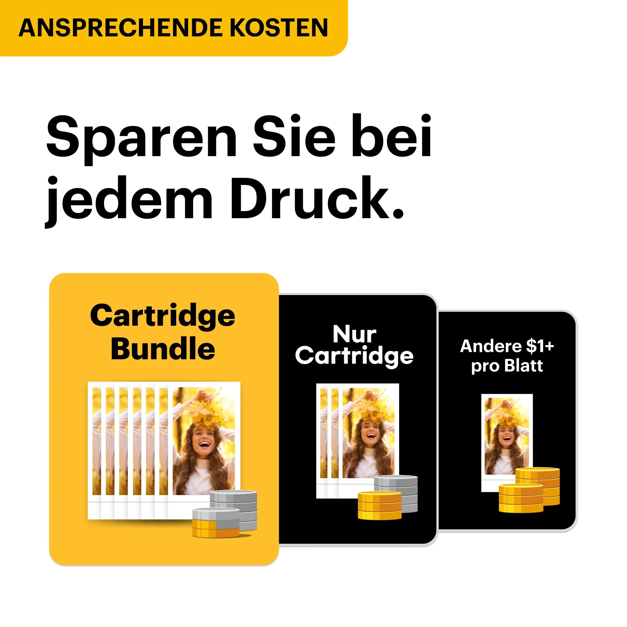 KODAK Mini 2 Retro Mobiler Fotodrucker für Smartphone, Mini Drucker mit Bluetooth, 54×86mm, 38 Blat Bundle, Gelb - Image 9