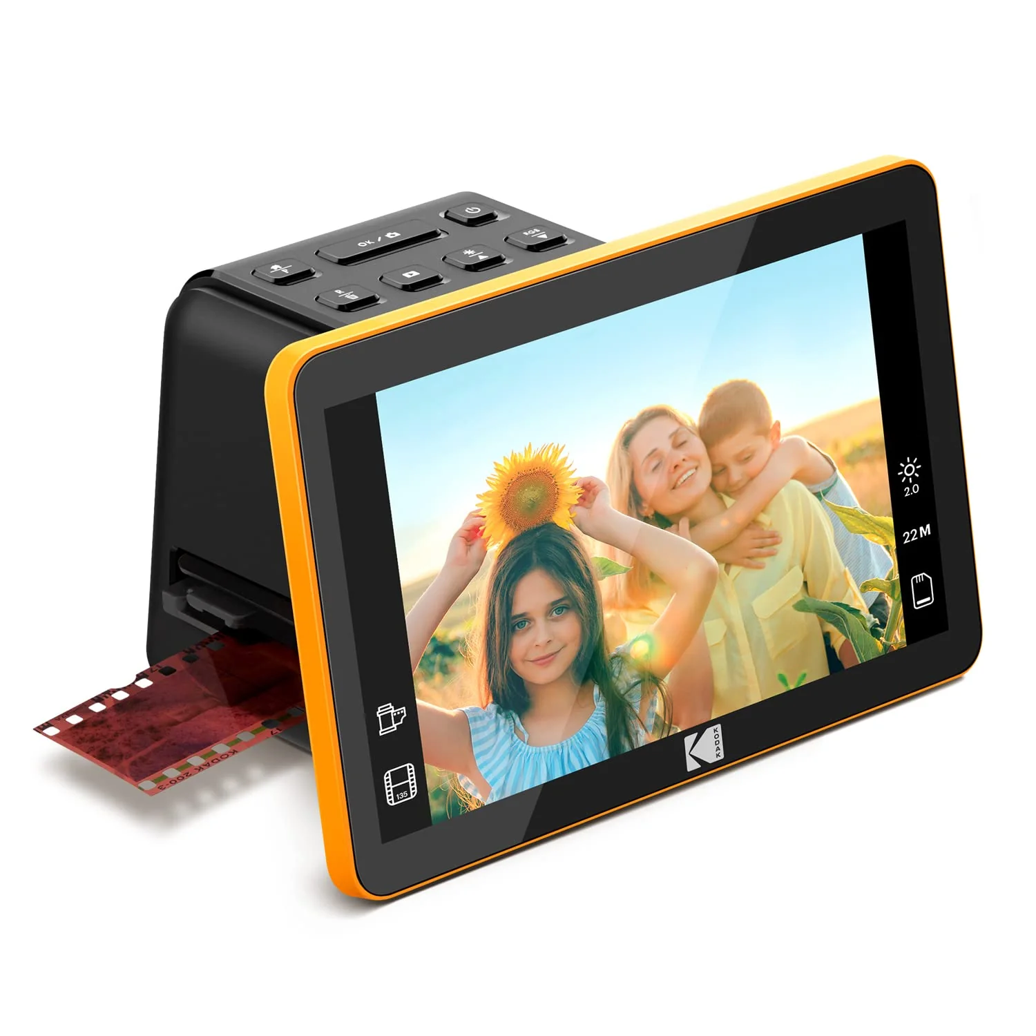 Kodak Slide N SCAN Scanner de Film numérique Max 7"- Grand écran LCD 7" convertit Les négatifs Couleur en 22MP HD n & b JPEG, Schwarz, RODFS70 - Image 8