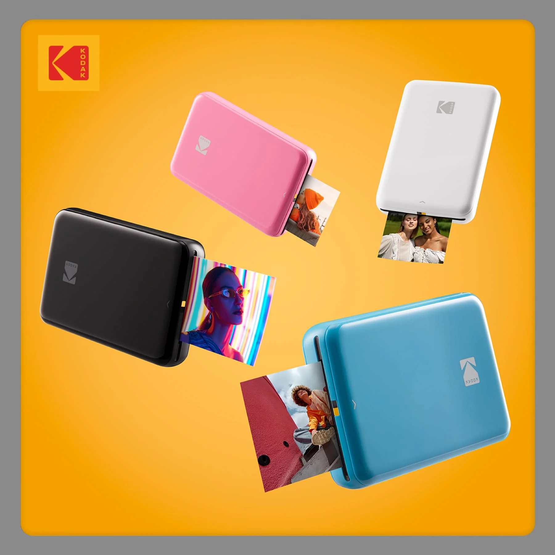 KODAK Step Sofort-Smartphone-Fotodrucker - Tragbarer Mini-Farb-Mobilfotodrucker - Zink 2x3” Klebefotos - Bluetooth-kompatibel mit iOS- & Android-Geräten - Spaßige Bearbeitungs-App - Schwarz - Image 2