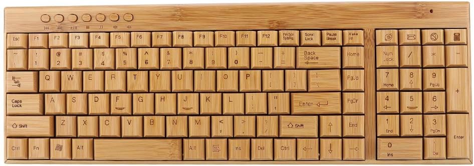 Komfortable kabellose Maus, Bambus-Bambus-Tastatur, ultradünnes Holz für Windows/Ios/Android - Image 12