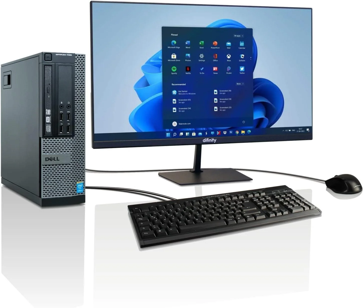 Komplett PC Set Intel i7 4770 8-Thread 3.90 GHz Business Office Multimedia Computer mit 3 Jahren Garantie! |3.8 GHz | 16GB | 512 GB SSD | DVD±RW | USB3 | Windows 11 Prof. | #7048 - Image 2