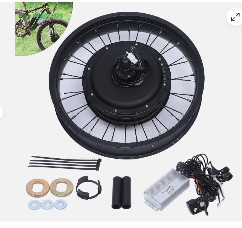 Konfiur 48V 1000W Elektrofahrräder Hub Motor, 20 Zoll Fahrrad Motor Bausatz E-Bike Umbausatz E-Bike Conversion Kit Schwarz mit LCD Display und Hinterradantrieb - Image 7