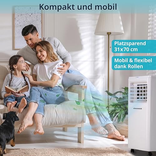 Könighaus Smarte Mobile Klimaanlage 7000 BTU für Räume bis 20m² - 4-in-1 - Image 6